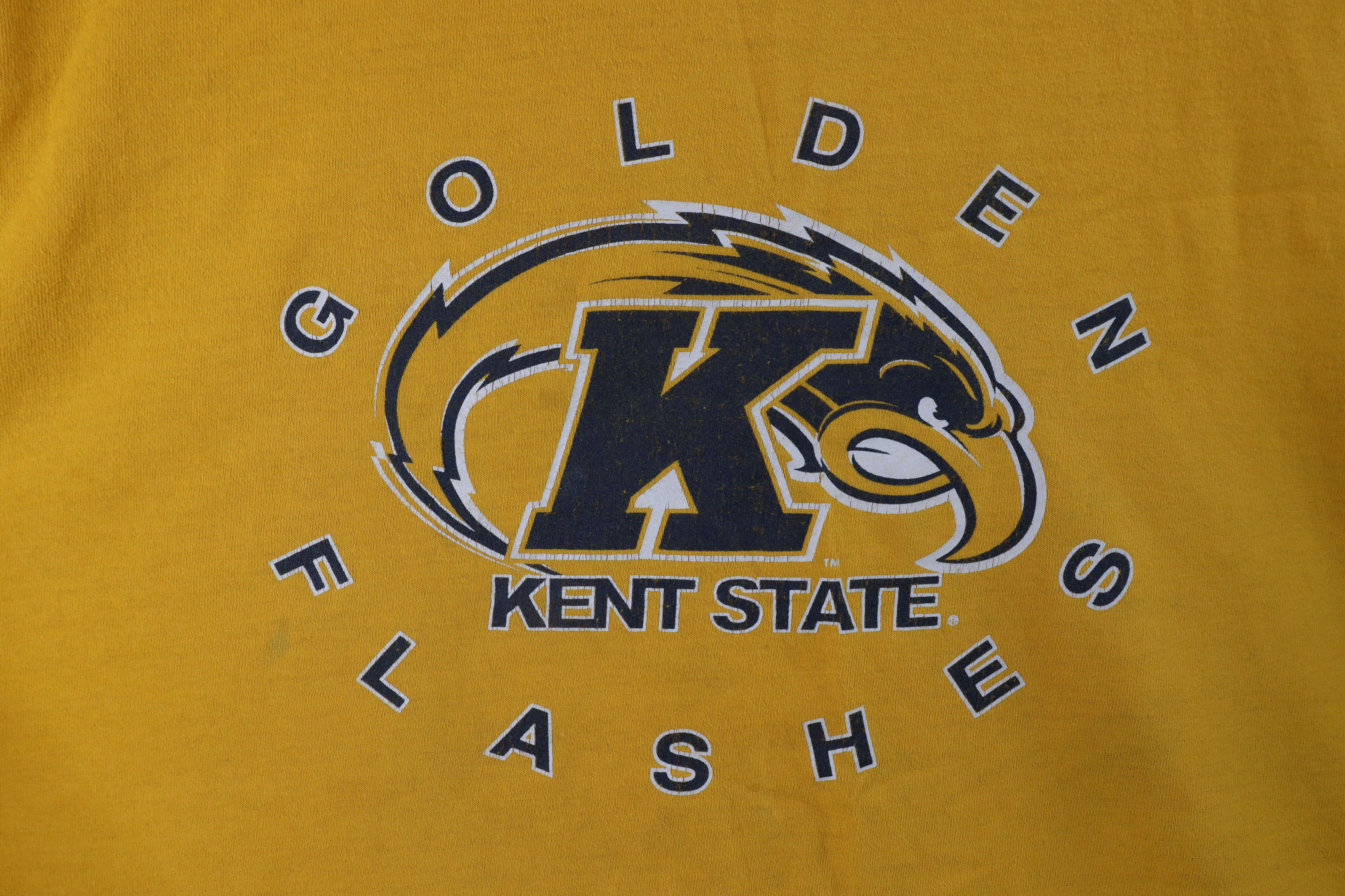 Russell Athletic × Vintage Vintage 90s Russell Athletic Kent State University T-Shirt Size US XL / EU 56 / 4 - 4 Thumbnail