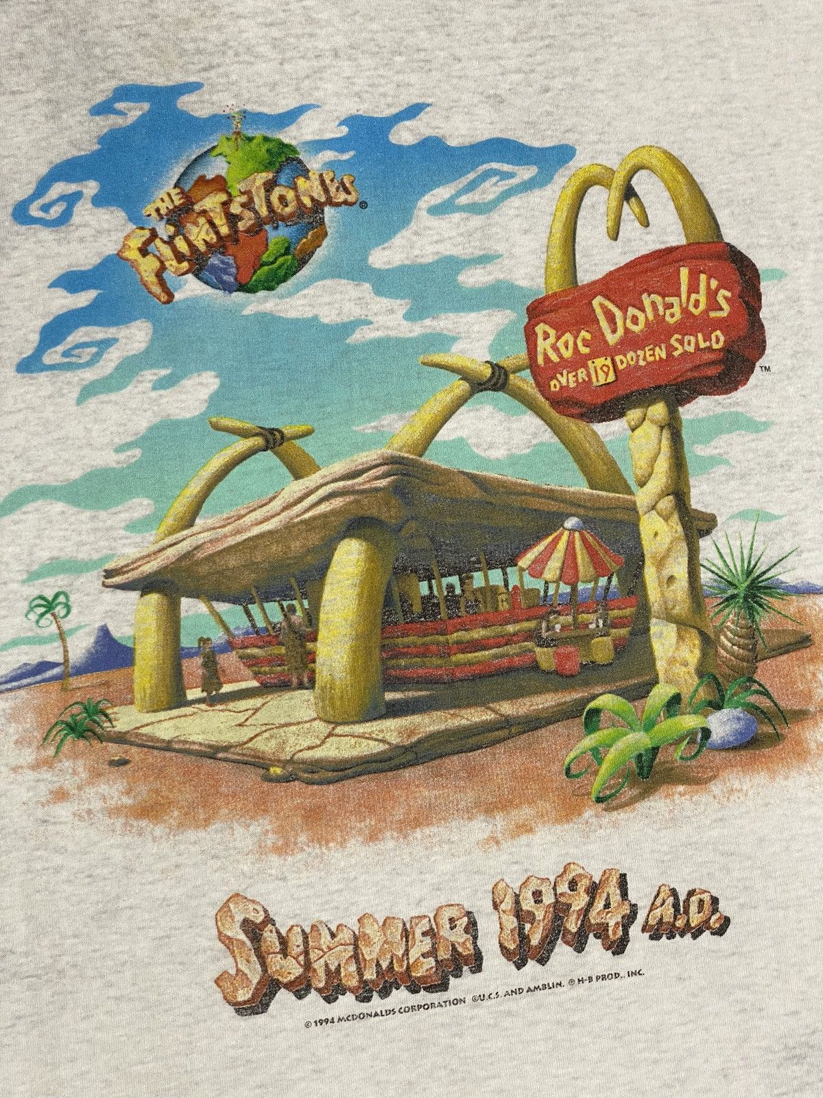 Vintage 90’s Vintage Flint Stones McDonald’s Tee Shirt ZLarge Size US XL / EU 56 / 4 - 3 Thumbnail