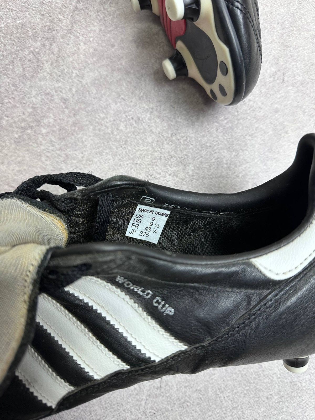 Adidas Vintage 80s Adidas World Cup Leather Soccer Cheats Sneakers Size US 9.5 / EU 42-43 - 6 Thumbnail
