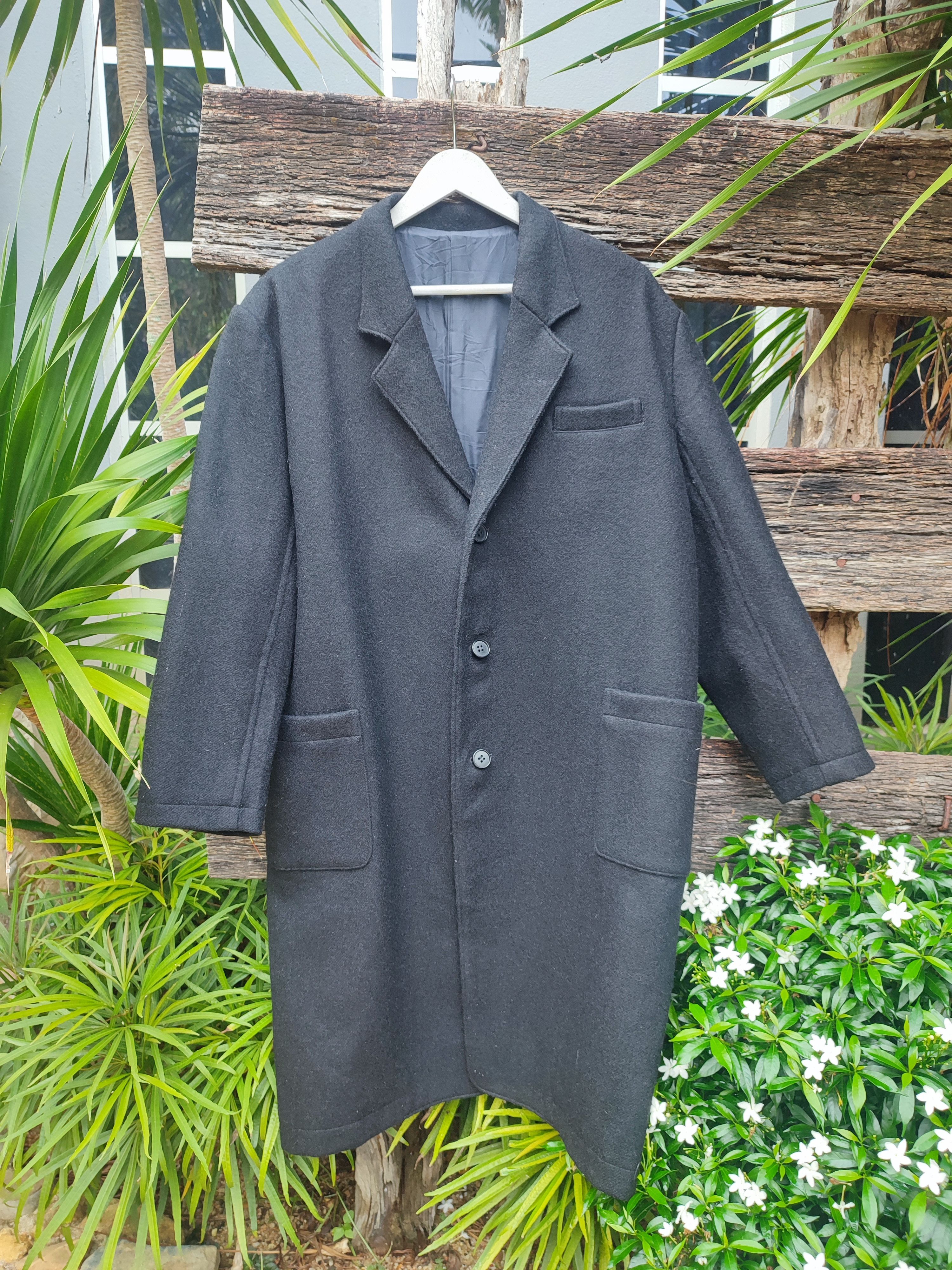 Yohji Yamamoto Y’s by Yohji Yamamoto Charcoal Wool Oversized Overcoat Size US XL / EU 56 / 4 - 1 Thumbnail