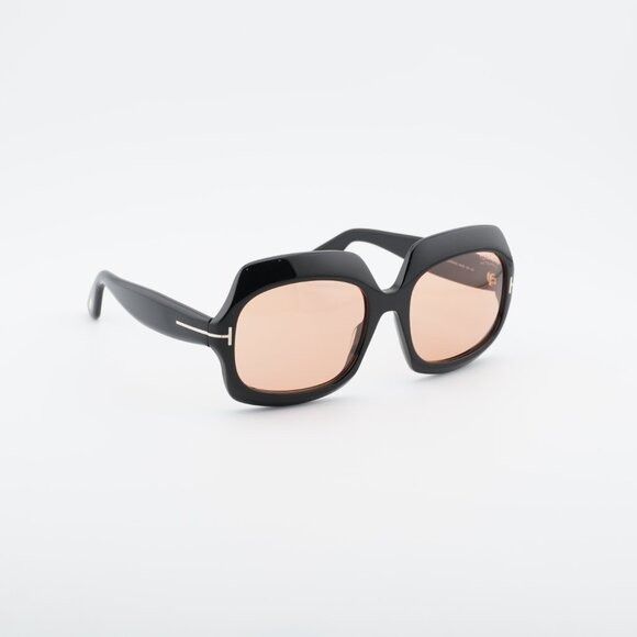Tom Ford Tom Ford Ren FT1155 05E Sunglasses Black Square Frame Size ONE SIZE - 7 Thumbnail