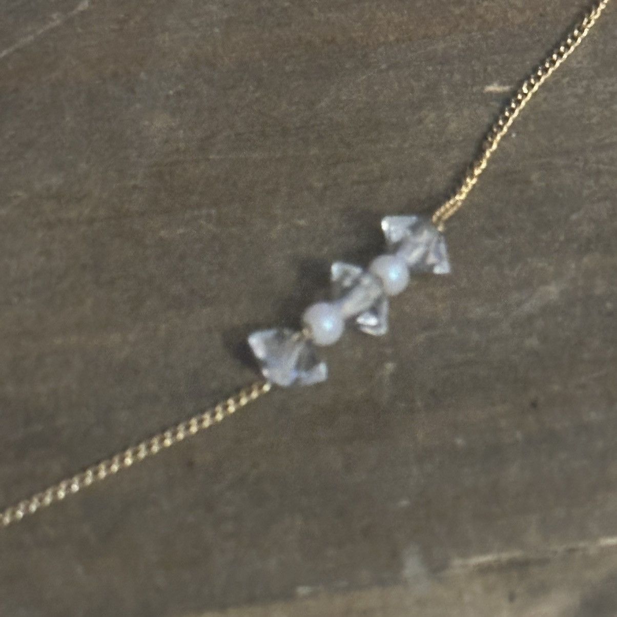 Vintage Vintage gold tone chain with clear crystals Size ONE SIZE - 5 Thumbnail