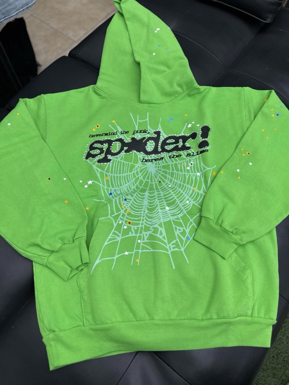 Sp5der Sp5der Worldwide Green Slime Stone Crystal Hoodie Size (XL) Size US XL / EU 56 / 4 - 2 Thumbnail