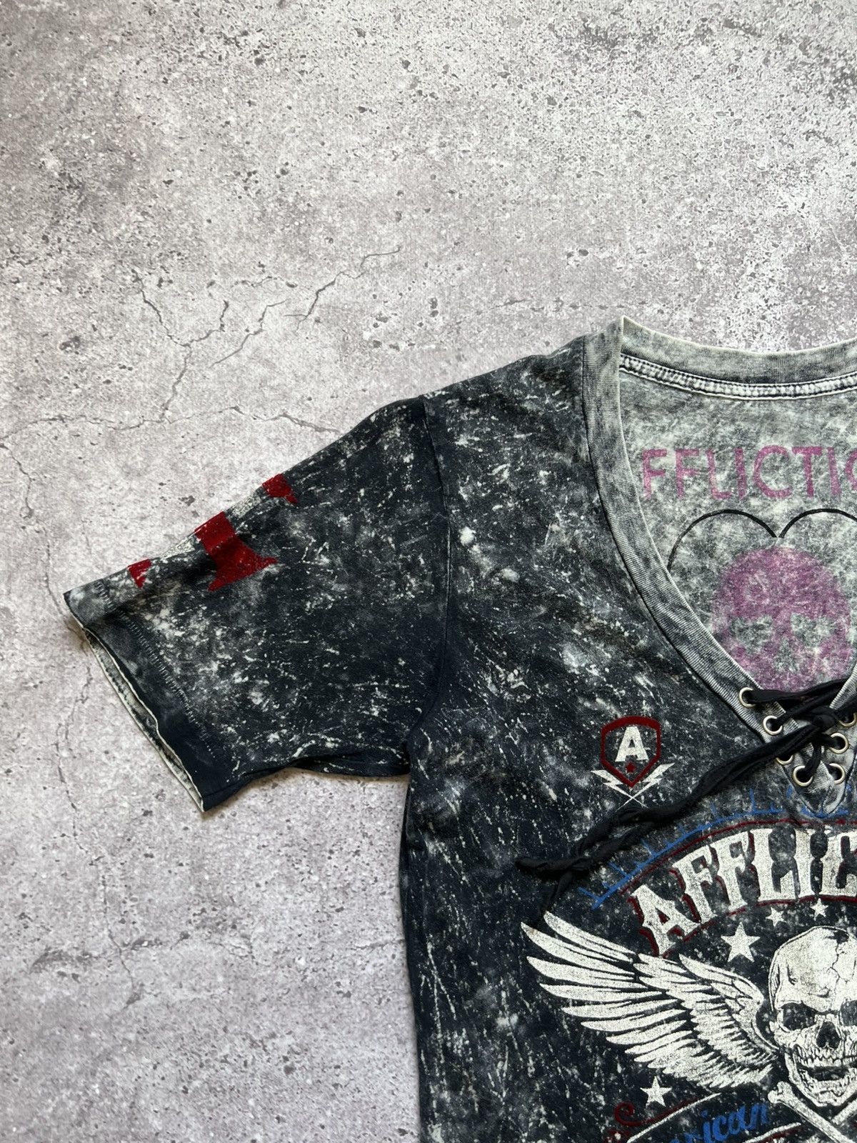 Affliction Affliction Women's Skull T-shirt Y2K Tee Size L / US 10 / IT 46 - 4 Thumbnail