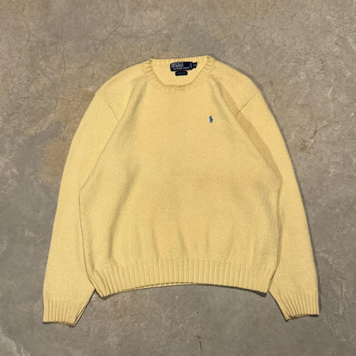 Polo Ralph Lauren Vintage 1990s Polo Ralph Lauren Faded Distressed Sweater Size US XXL / EU 58 / 5 - 1 Thumbnail