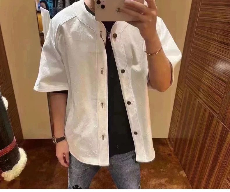 Louis Vuitton Louis Vuitton White embossed full-print denim baseball jac Size US M / EU 48-50 / 2 - 8 Thumbnail