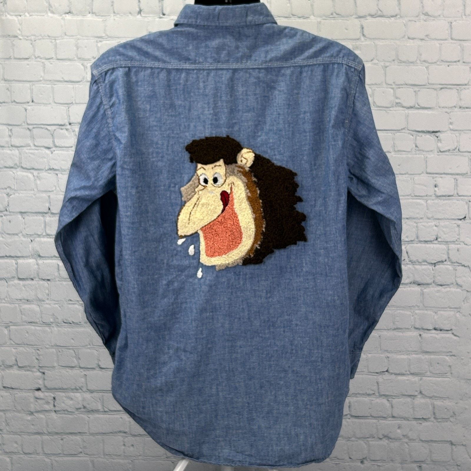 JCPenney Vintage 70s Orangutan Button Front Shirt Denim XL X-Large Size US XL / EU 56 / 4 - 3 Thumbnail