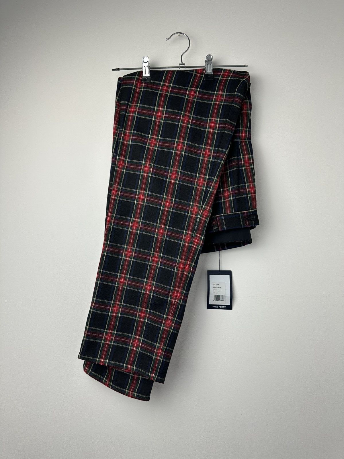 Fred Perry Fred Perry Men’s Tartan Wool Blend Trousers 38R Size US 38 / EU 54 - 11 Thumbnail