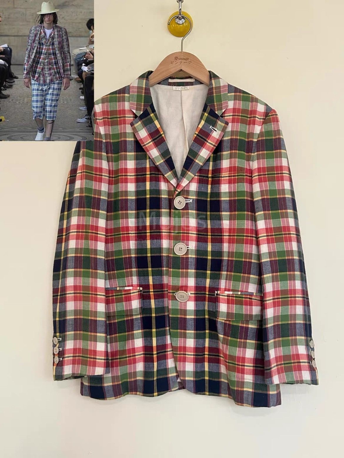 Comme des Garcons Homme Plus Comme Des Garcons Homme Plus 08SS Runway Plaid Jacket-2508 Size US S / EU 44-46 / 1 - 1 Thumbnail