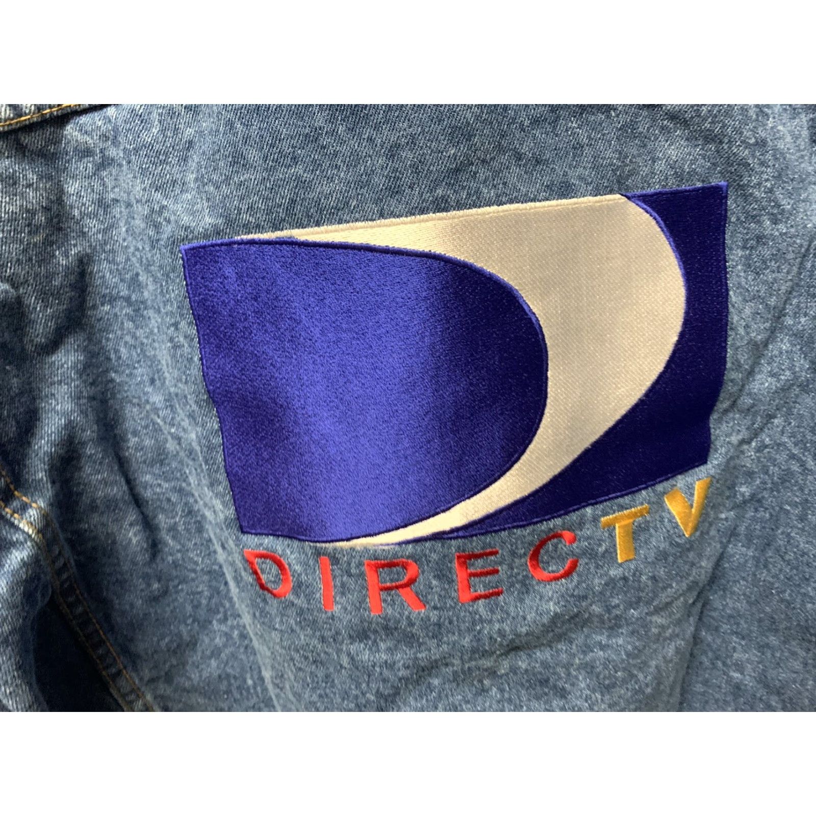Denime VINTAGE 90s Direct TV Promo Butterfield Stage Denim Trucker Jacket Men's XL Blue Size US XL / EU 56 / 4 - 2 Thumbnail