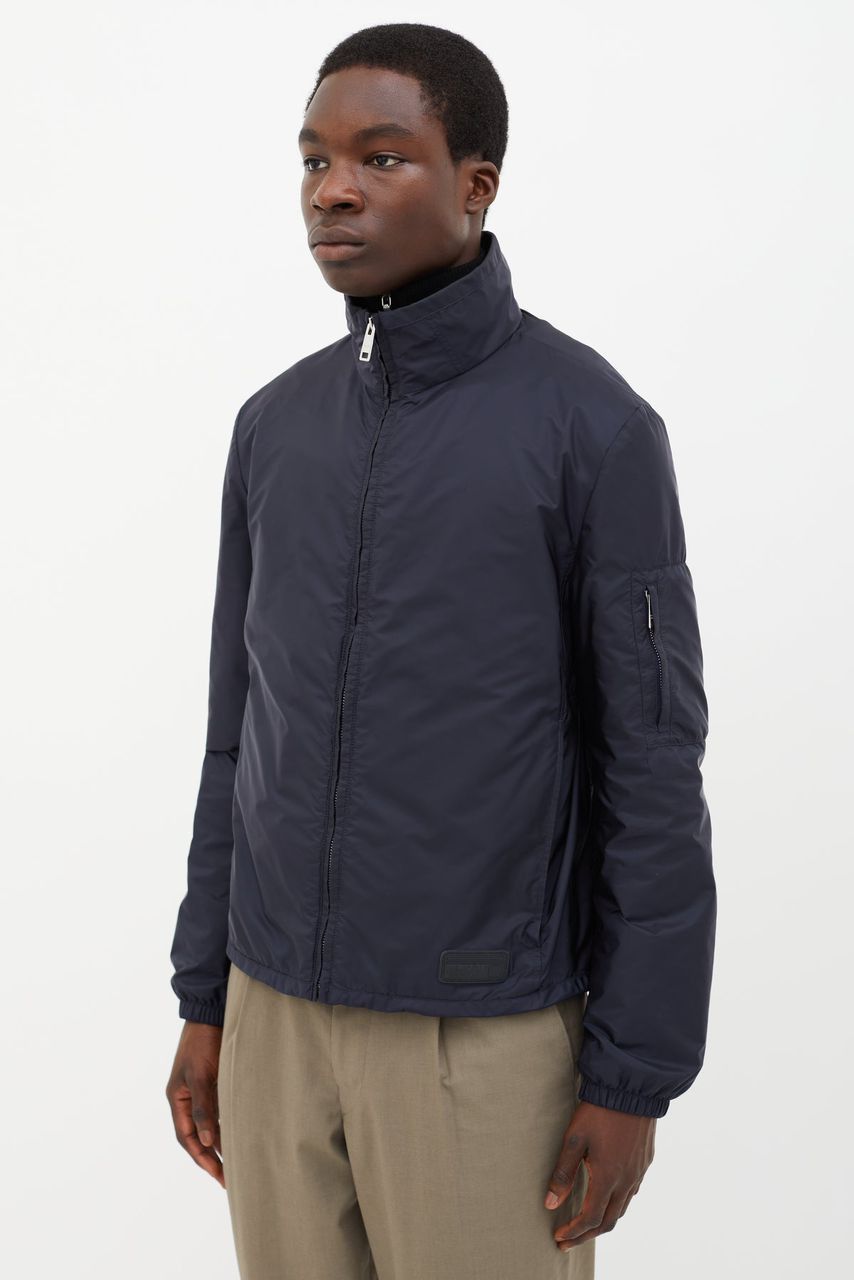 Prada Prada Nylon Funnel Neck Bomber Jacket Size US M / EU 48-50 / 2 - 2 Thumbnail