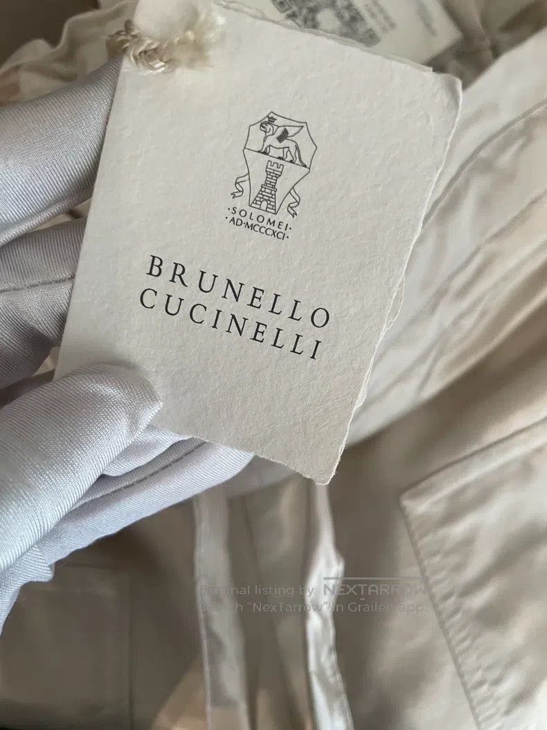 Brunello Cucinelli Brunello Cucinelli Off White Linen Cotton Trousers Size 27" / US 4 / IT 40 - 7 Thumbnail