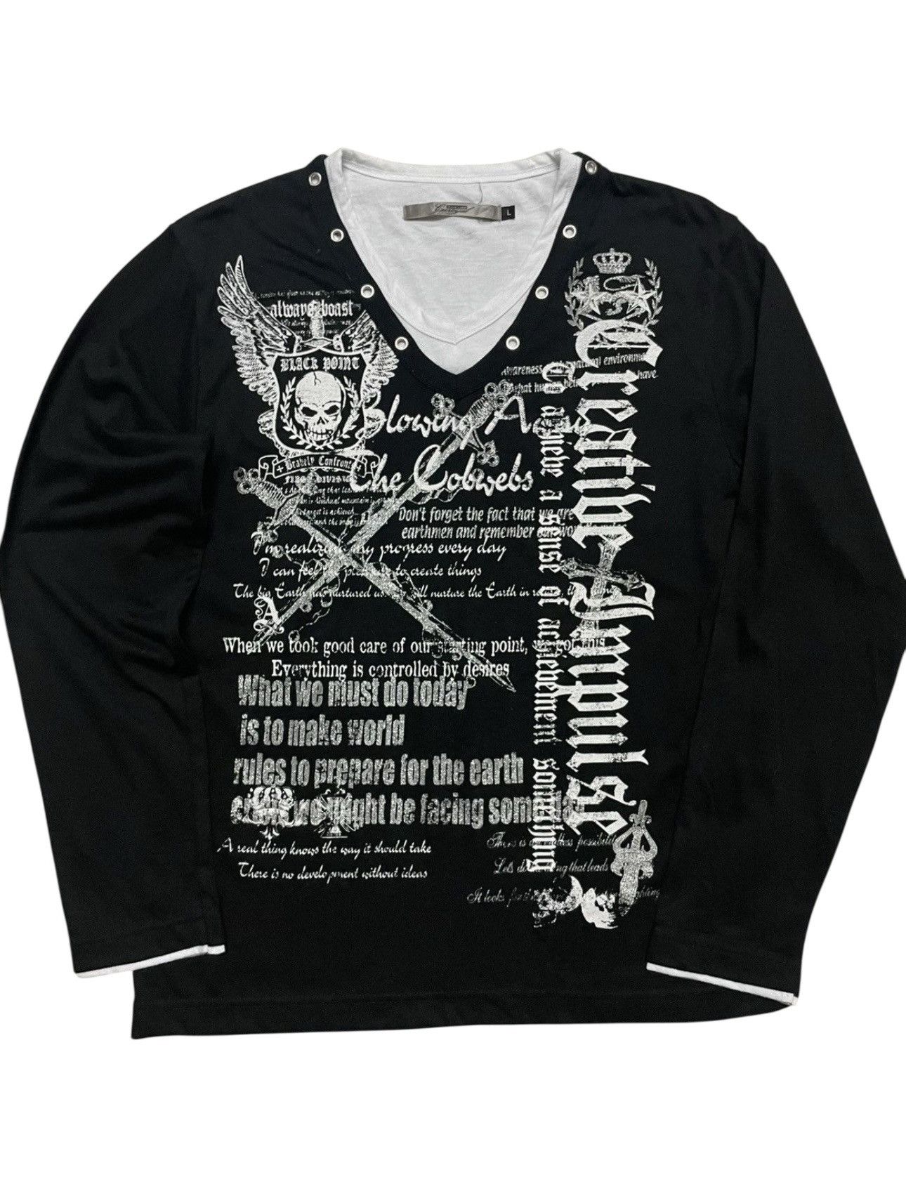 Seditionaries 💥 Black Label England Poem Gothic Punk VTshirt Double Layer Size US L / EU 52-54 / 3 - 1 Thumbnail