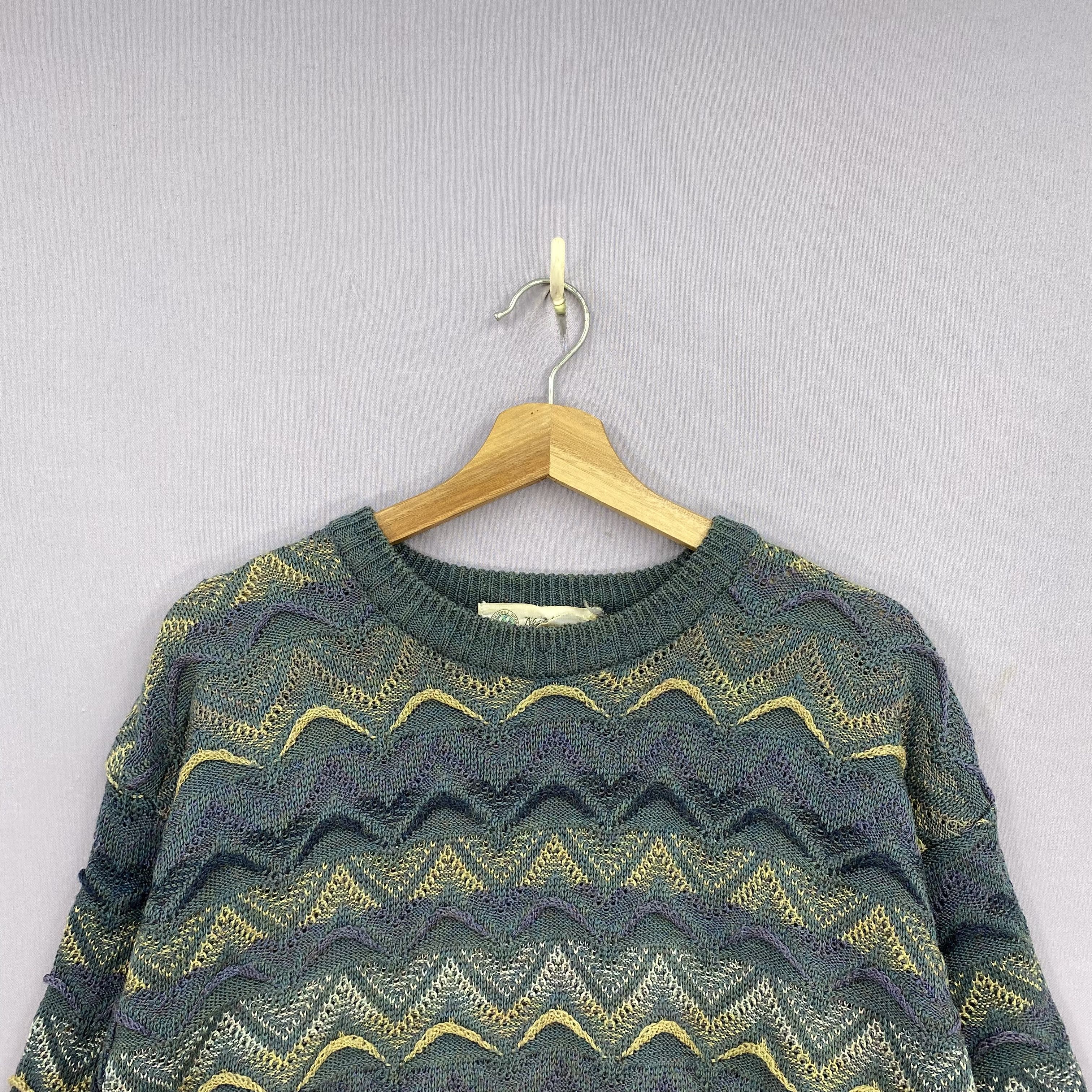 Vintage Vintage 90s Alen Vestino Textured Knit Sweatshirt Jumper Size US M / EU 48-50 / 2 - 4 Thumbnail