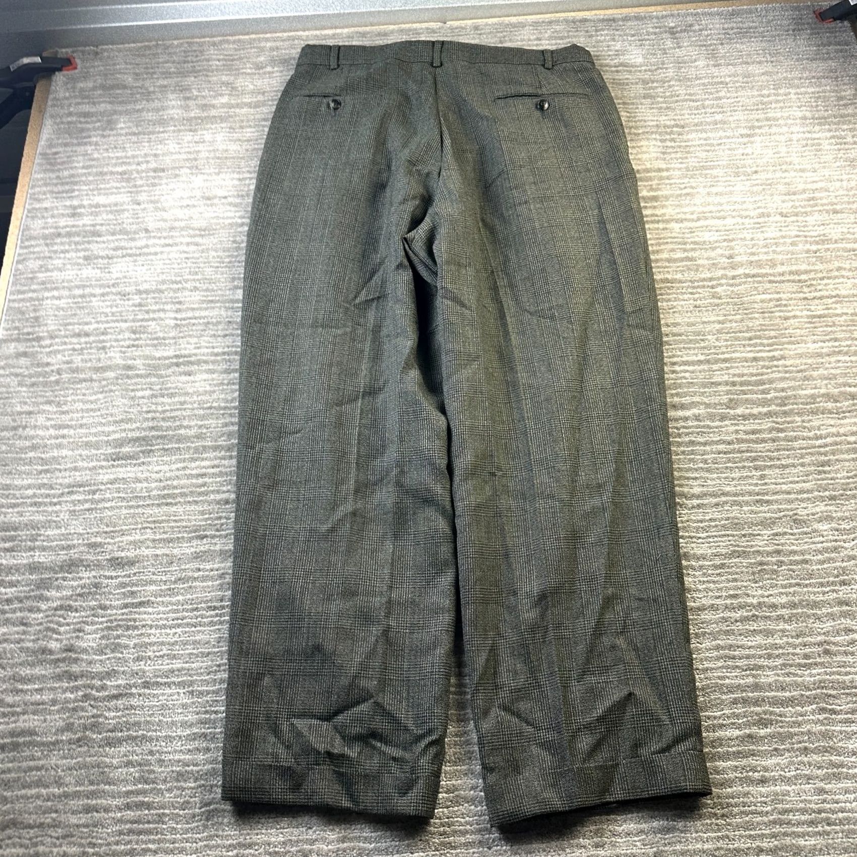 Dockers VINTAGE Dockers Pants Mens 34x28 Trousers Double Pleated USA 1995 Glen Plaid Size US 34 / EU 50 - 2 Thumbnail