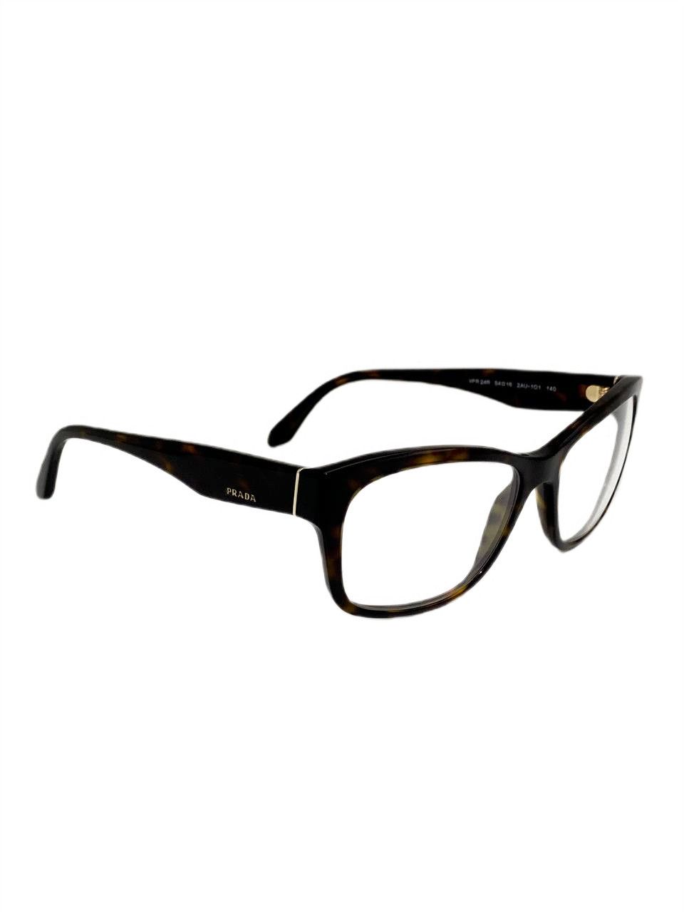 Prada Logo Cat Eye Retro Tortoise Eyeglasses Vintage Y2K