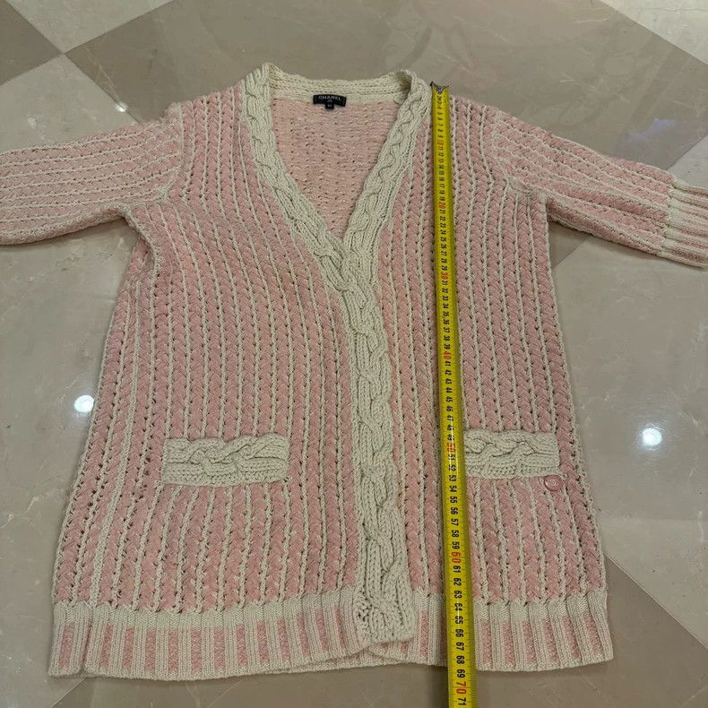 Chanel Chanel Pink knitted cardigan coat Size XXS / US 00 / IT 34 - 2 Thumbnail