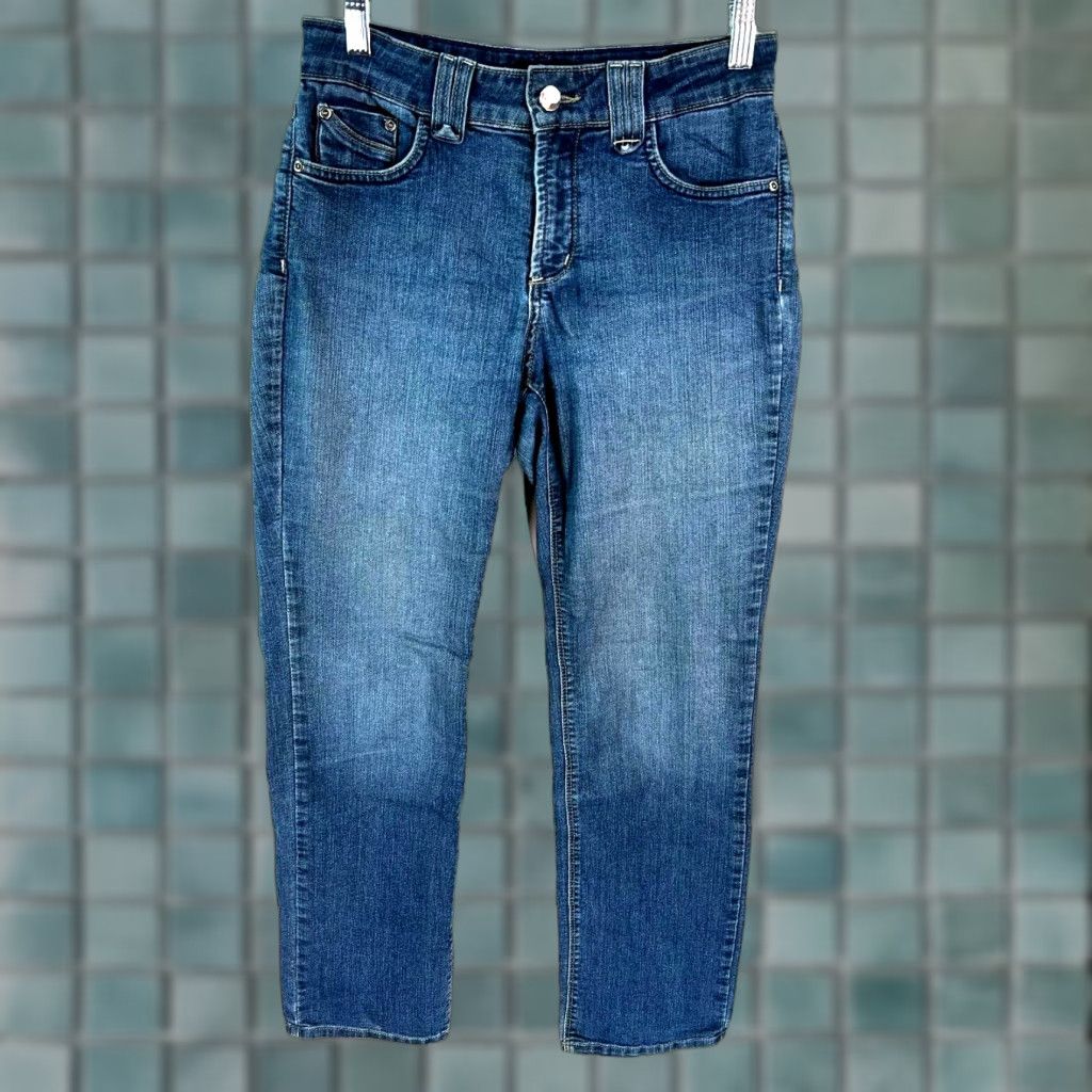 NYDJ NYDJ Jeans Blue Denim Regular Stretch Flat Front 4P Women's 28X30 Lift Tuck Size 27" / US 4 / IT 40 - 1 Thumbnail