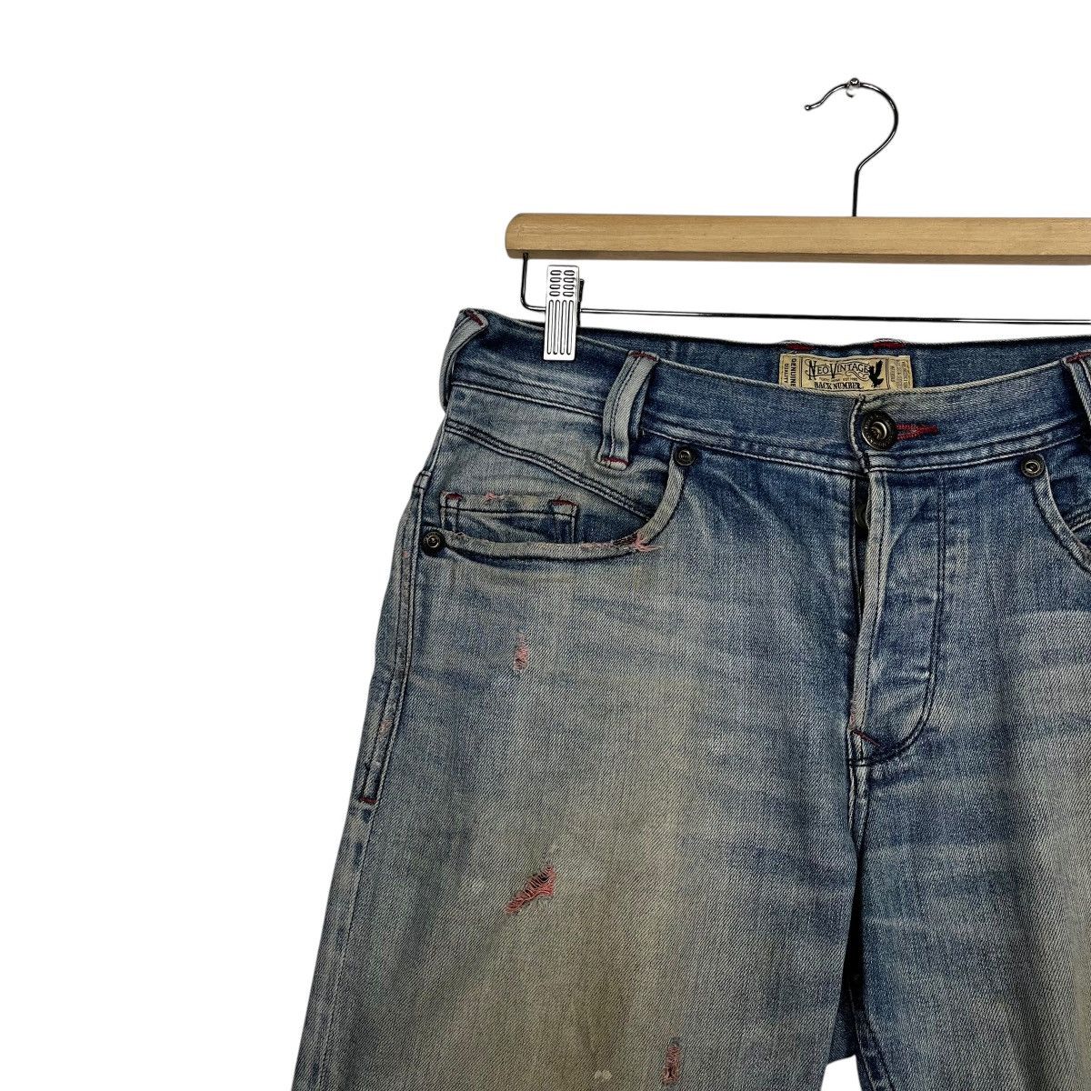 Japanese Brand × Vintage Vintage Back Number Distressed Denim Size 32" / US 10 / IT 46 - 6 Thumbnail