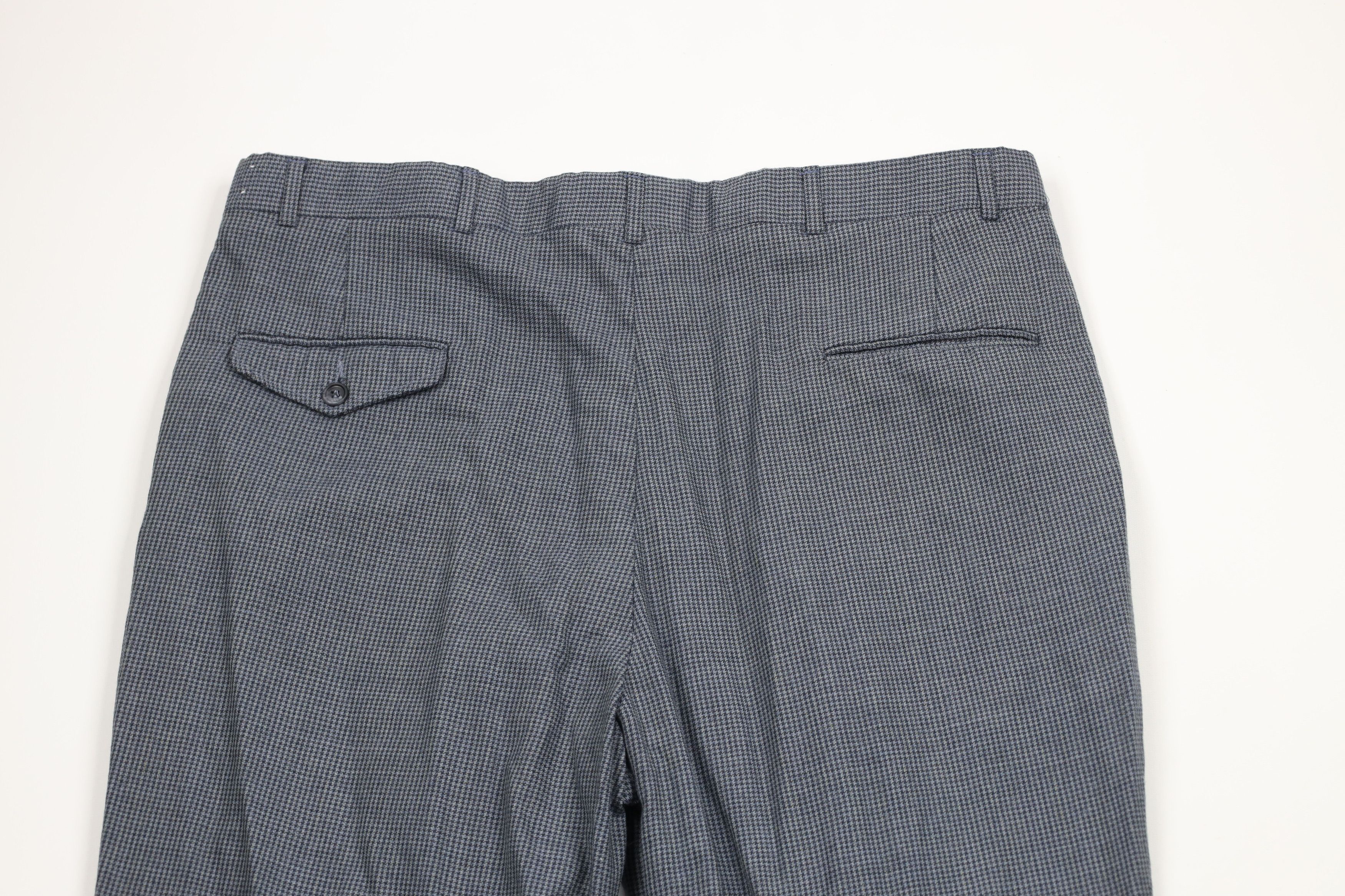 Vintage Vintage 70s Streetwear Houndstooth Wool Wide Leg Pants USA Size US 38 / EU 54 - 12 Thumbnail