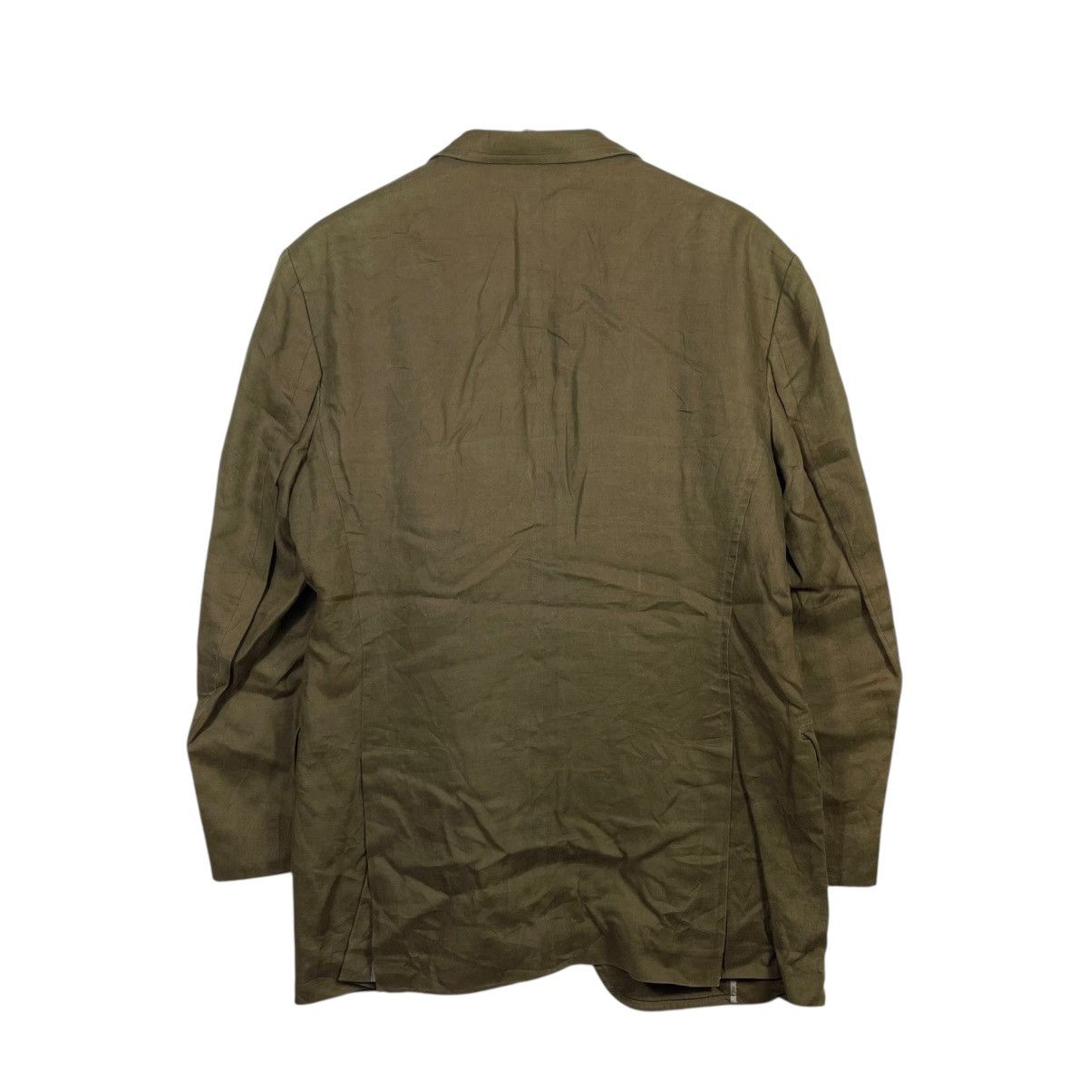 Polo Ralph Lauren Polo Ralph Lauren Linen Blazer Jacket Olive Green Size 40R - 4 Thumbnail