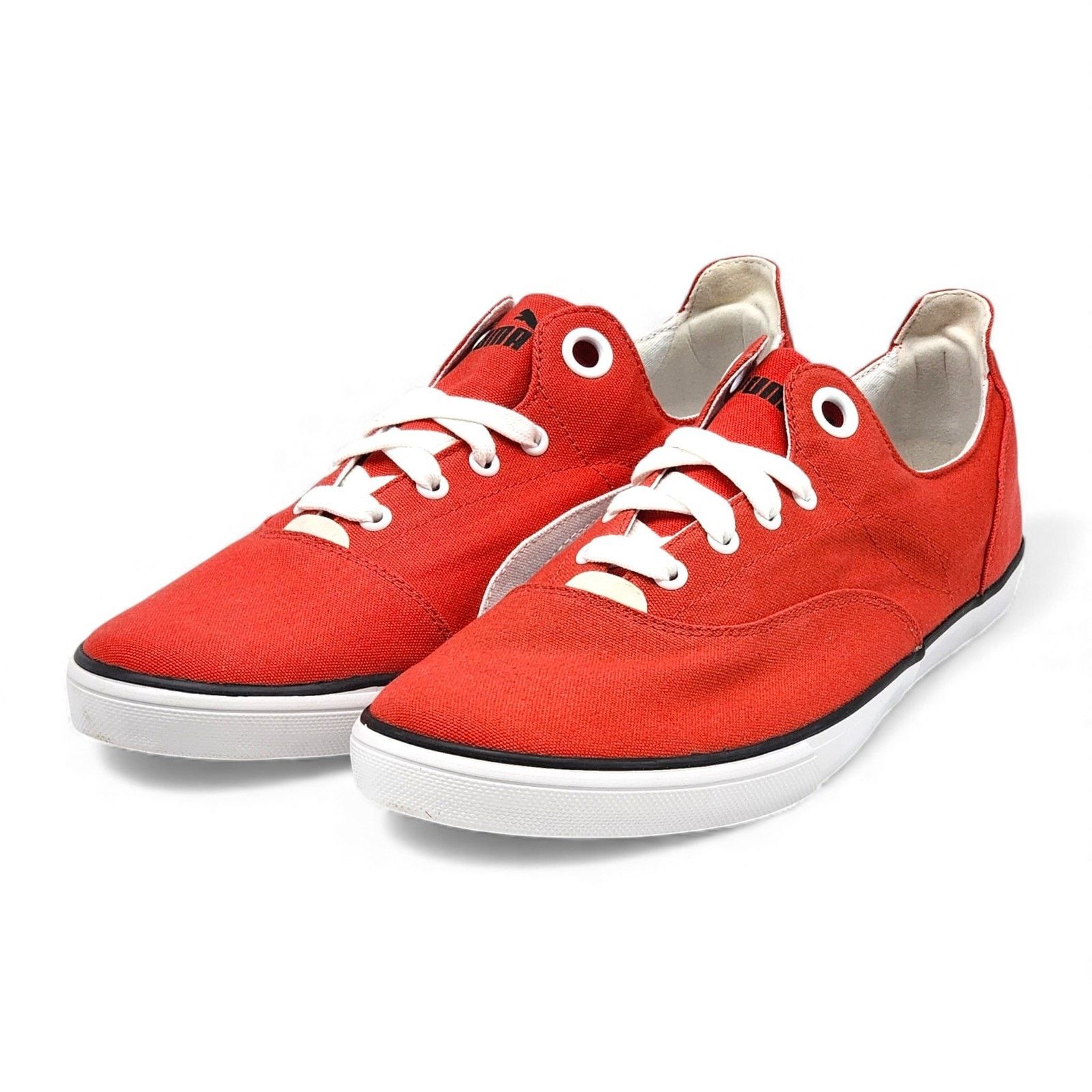 Limnos DP 351497 05 Fiery Red White Canvas Sneakers US 12