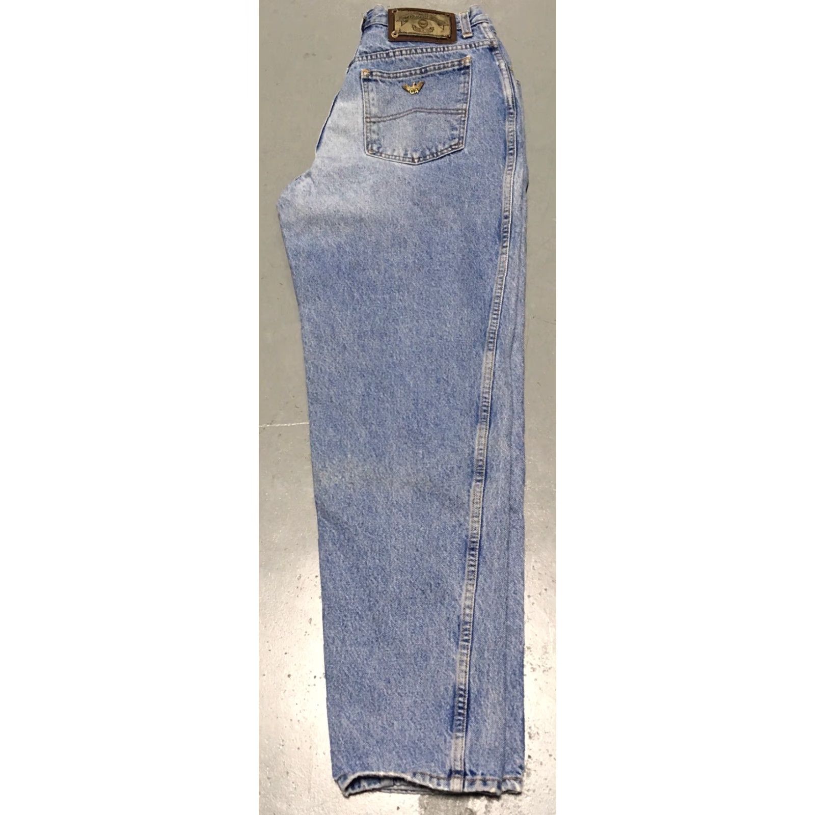 Armani VINTAGE Armani Jeans 28 Waist 32 80s 90s Blue Denim High Waist Regular Mens Size US 28 / EU 44 - 4 Thumbnail