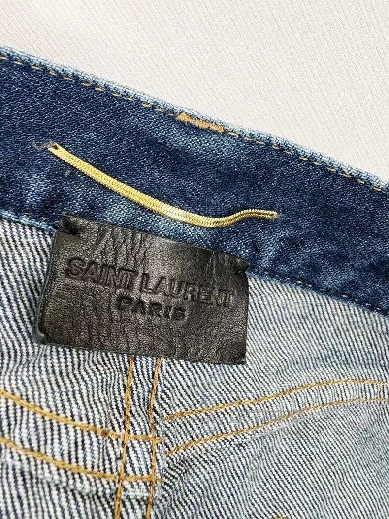 Saint Laurent Paris Saint Laurent Paris Denim Skirt Size 28" / US 6 / IT 42 - 5 Thumbnail