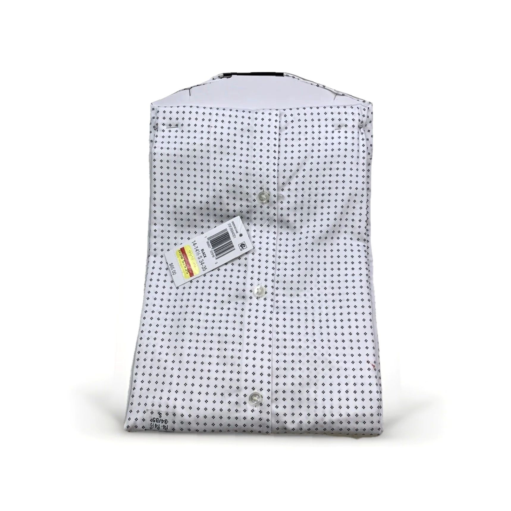 Van Heusen Van Heusen Dress Shirt Slim Fit Stretch 14- 14.5 NWT Men S White/Blue Geometric 34/35 Long Sleeve Button Collared Shirt Size 36R - 5 Thumbnail