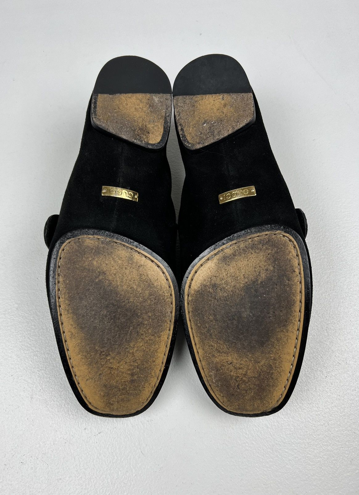 Gucci GUCCI Loafers Suede Shoes GG Buckle Web Stripe Black Men’s Size US 7.5 / EU 40-41 - 17 Thumbnail