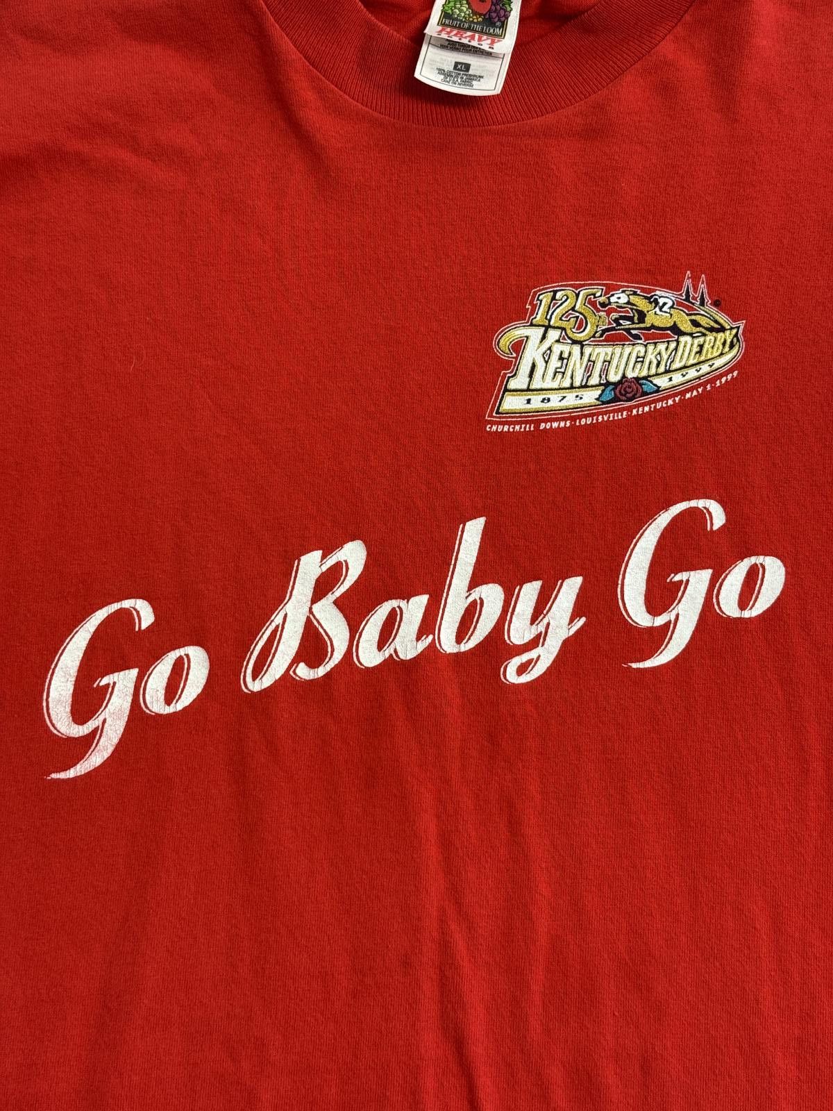 Fruit Of The Loom Vintage 125th Kentucky Derby T-shirt 1999 Go Baby Go - XL Size US XL / EU 56 / 4 - 3 Thumbnail