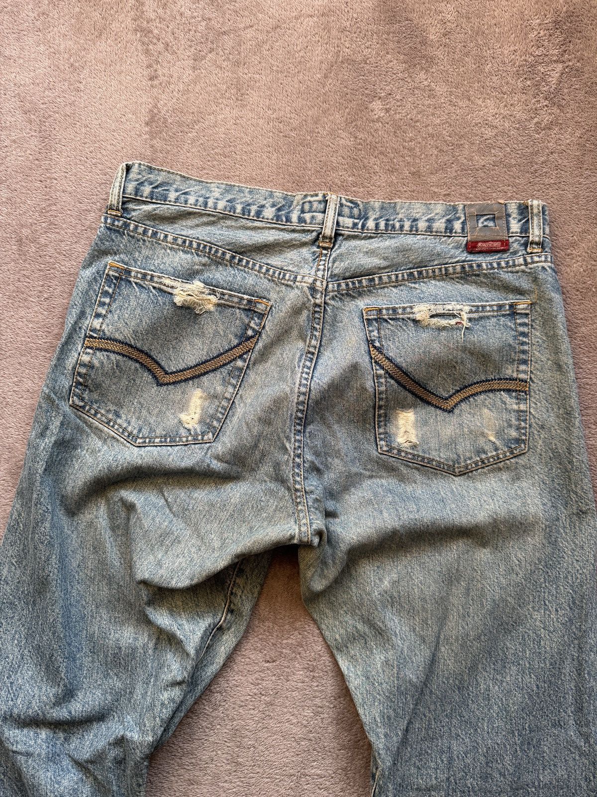Japanese Brand Helmut Lang Vibe Americana Vintage Jean Ripped Mudwash Denim Size US 32 / EU 48 - 5 Thumbnail