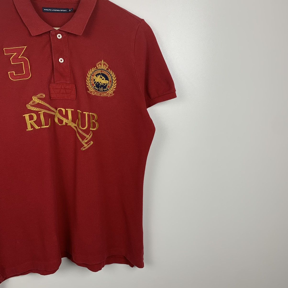 Ralph Lauren Sport Vintage Polo Ralph Lauren Red Polo Shirt Women’s XL RL Club Size XL / US 12-14 / IT 48-50 - 5 Thumbnail