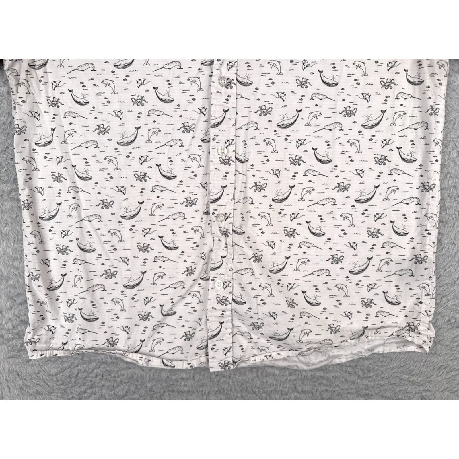 Vintage Artistry In Motion Shirt Men Large White Hawaiian Button-Up Slim Fit Short Sleeve Cotton Blend Mens Size US L / EU 52-54 / 3 - 5 Thumbnail