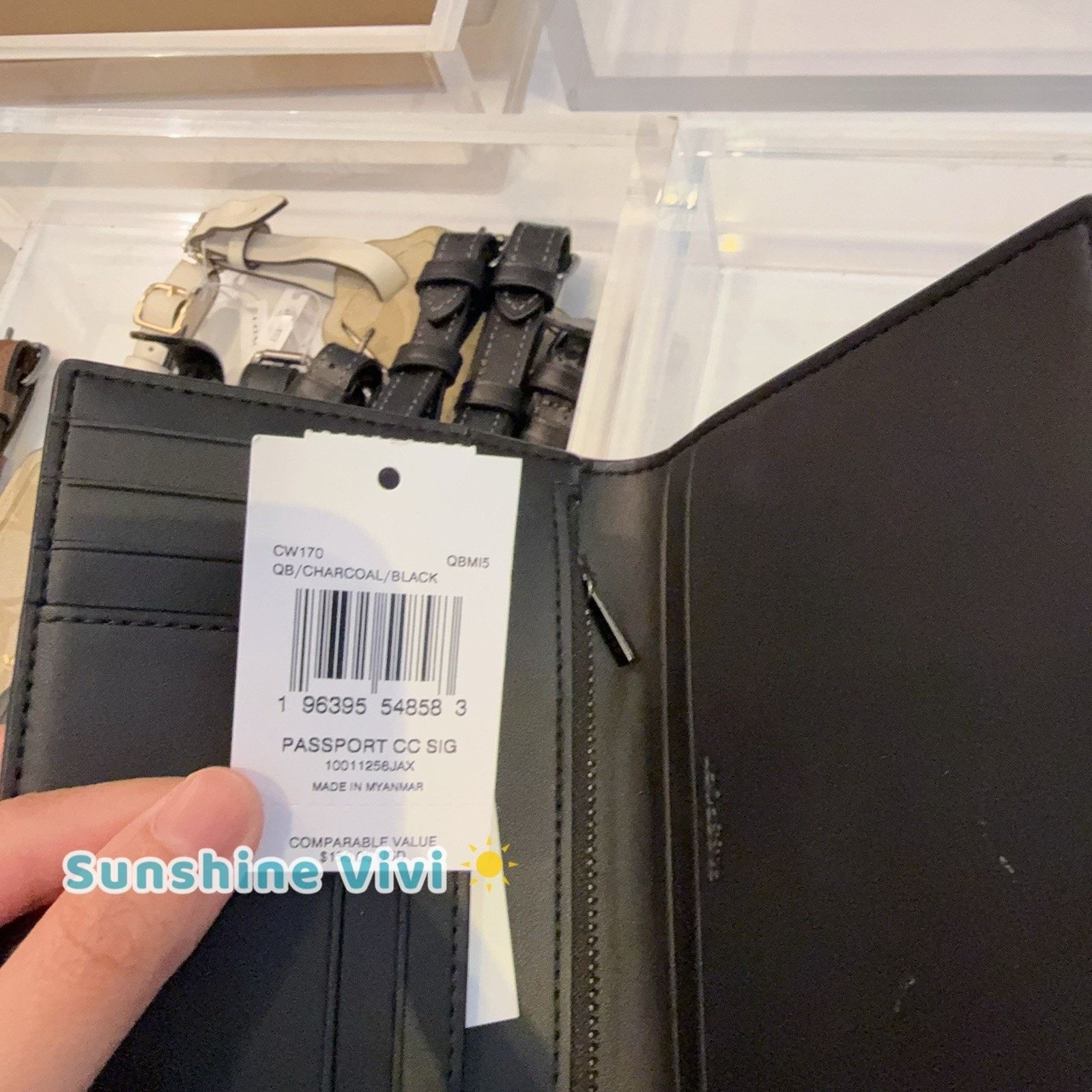 Coach NWT Coach Passport Case Case CW170 Gunmetal/Charcoal/Black Size ONE SIZE - 4 Thumbnail