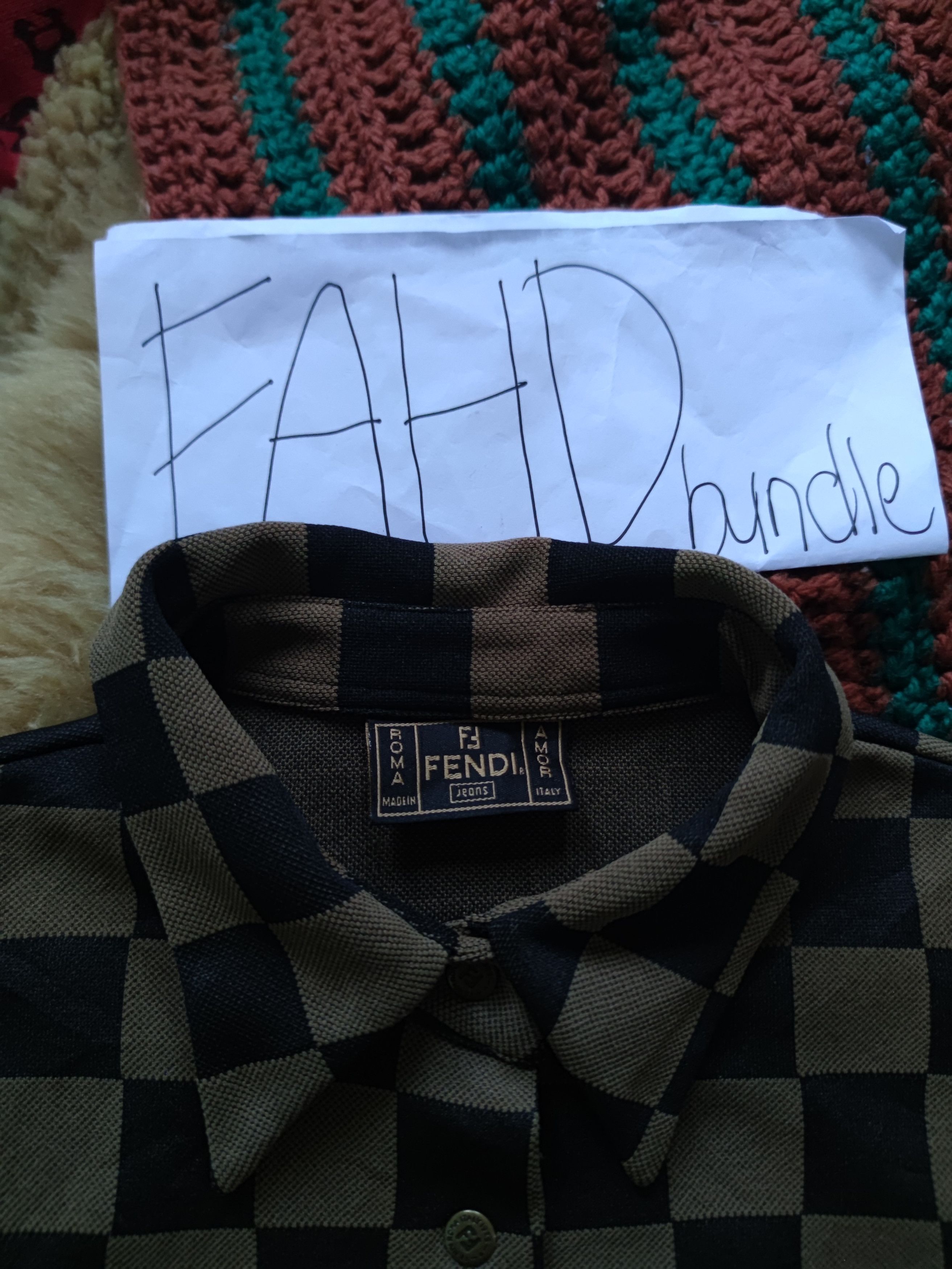 Fendi FENDI Checkered Button Shirt Made in Italy Size 38 Size M / US 6-8 / IT 42-44 - 6 Thumbnail