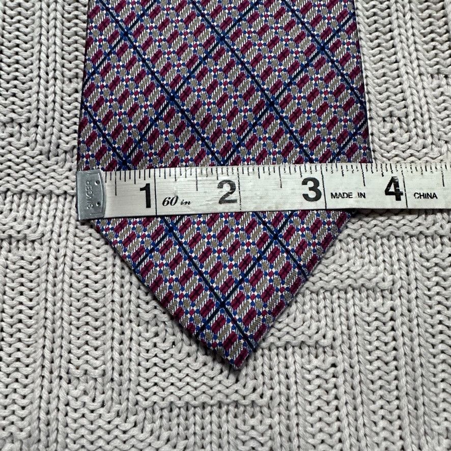 Vintage Vintage Hathaway red abstract plaid silk tie Size ONE SIZE - 5 Thumbnail