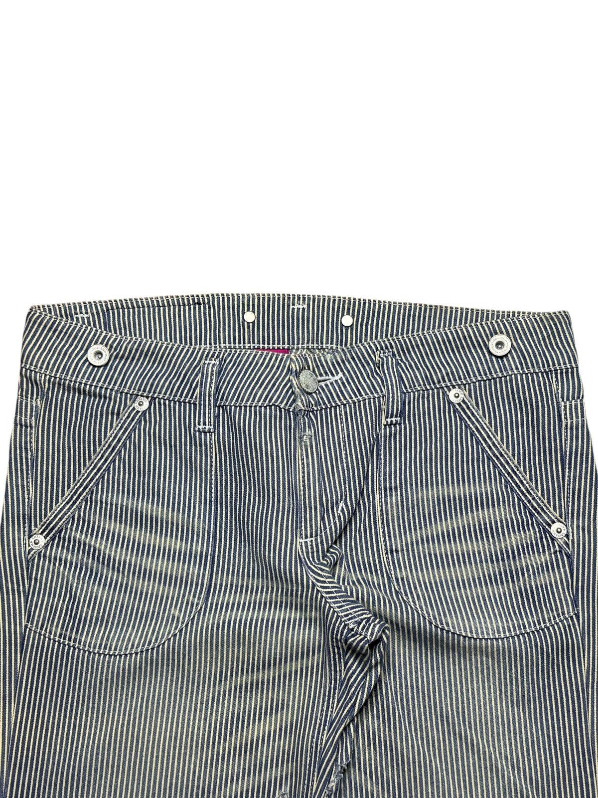 Wrangler Vintage Wrangler Hickory Style Suspenders Flare Denim Size 33" - 5 Thumbnail