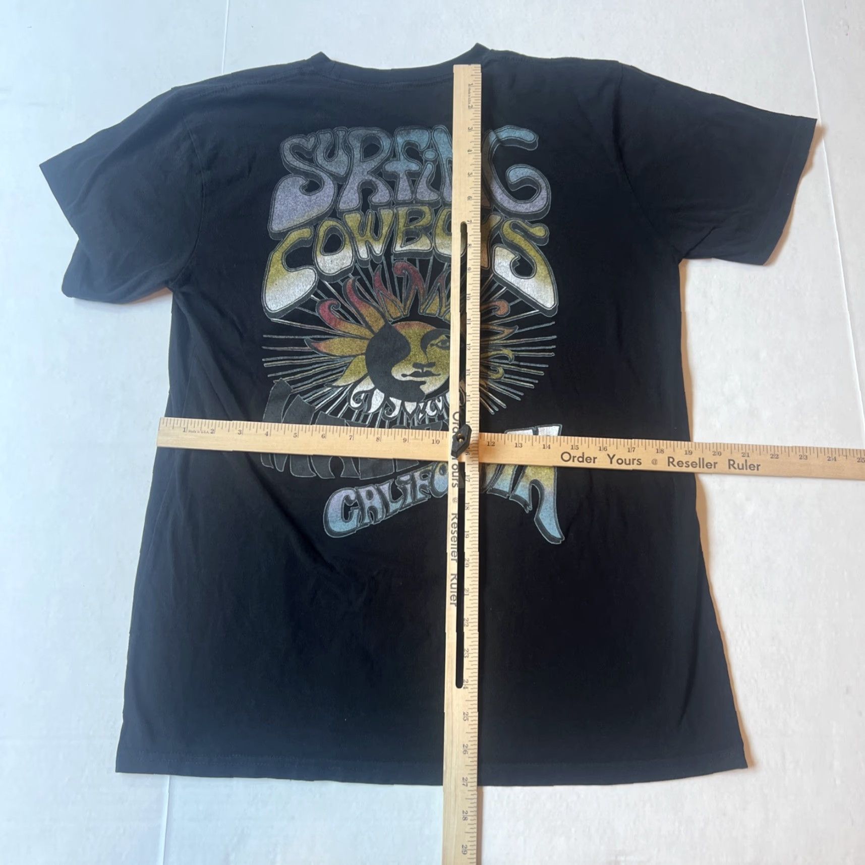 Logo 7 Surfing Cowboys Shirt Adult Large Black Vintage Surfer Logo Malibu Sun Graphic Print 90s Beach USA Men Size US L / EU 52-54 / 3 - 7 Thumbnail