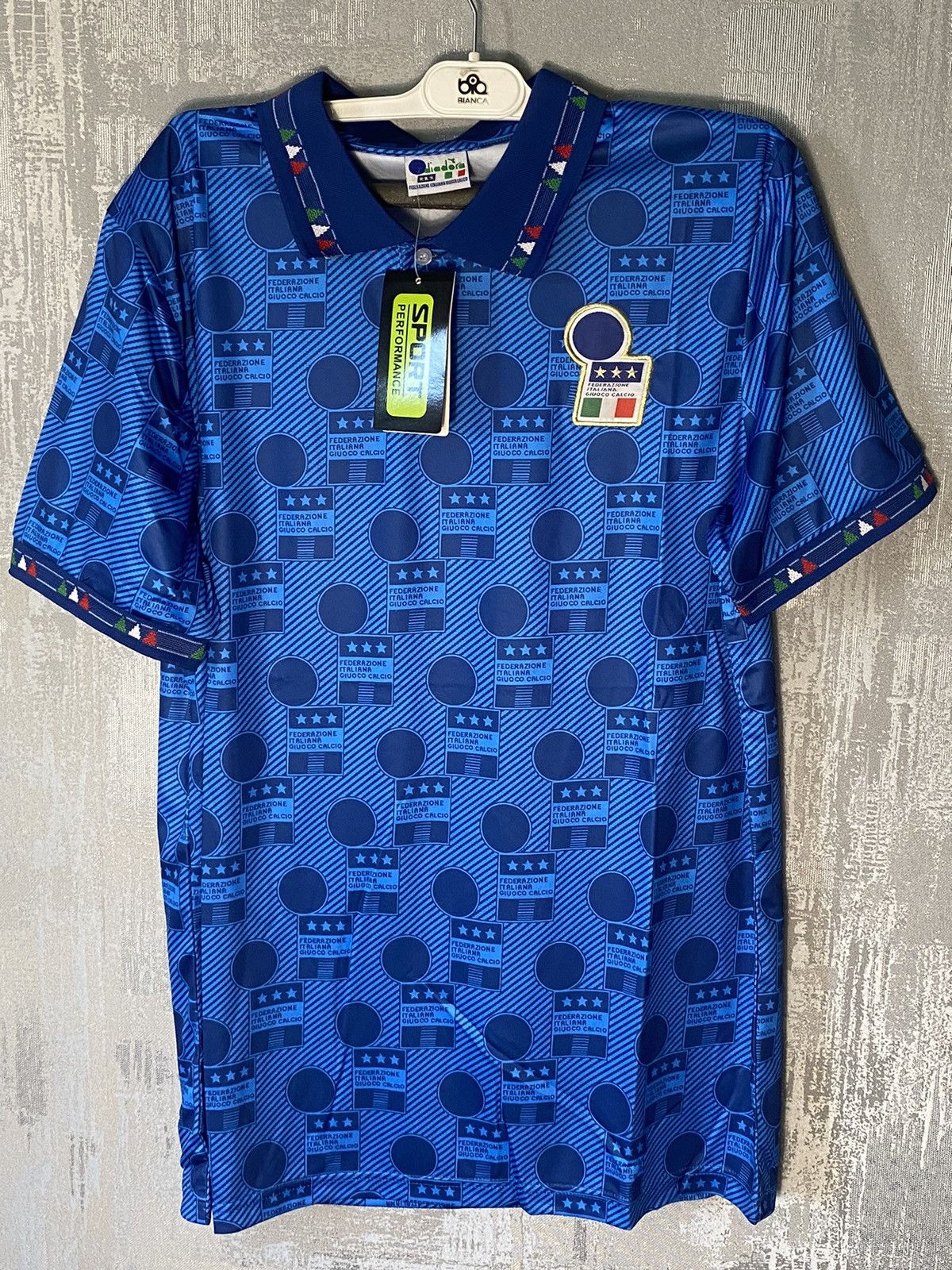Soccer Jersey 1994 Vintage Italy Diadora Soccer Jersey National Team
