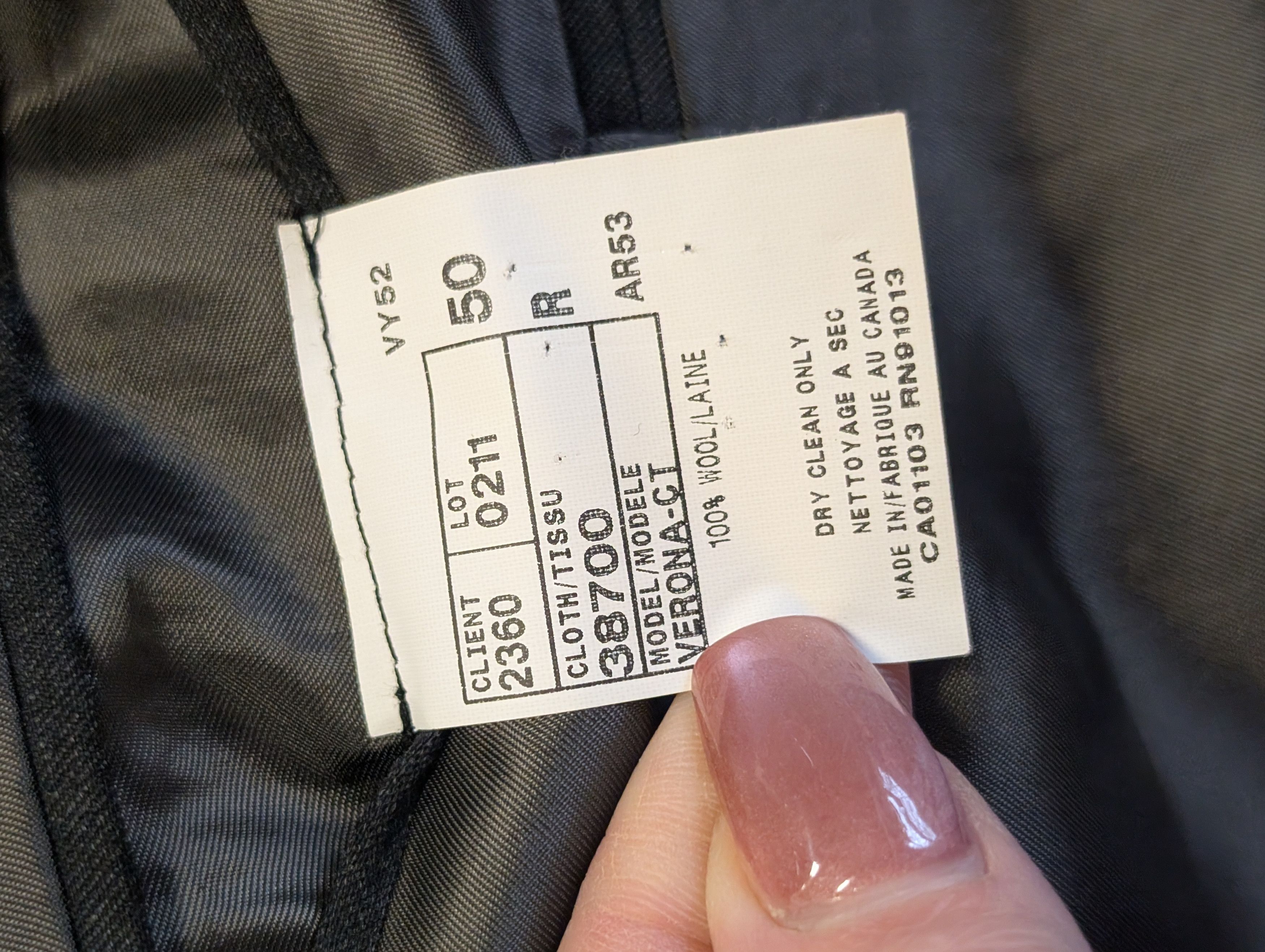 Gianni Manzoni Manzoni Suit - Black Size 50R - 4 Thumbnail