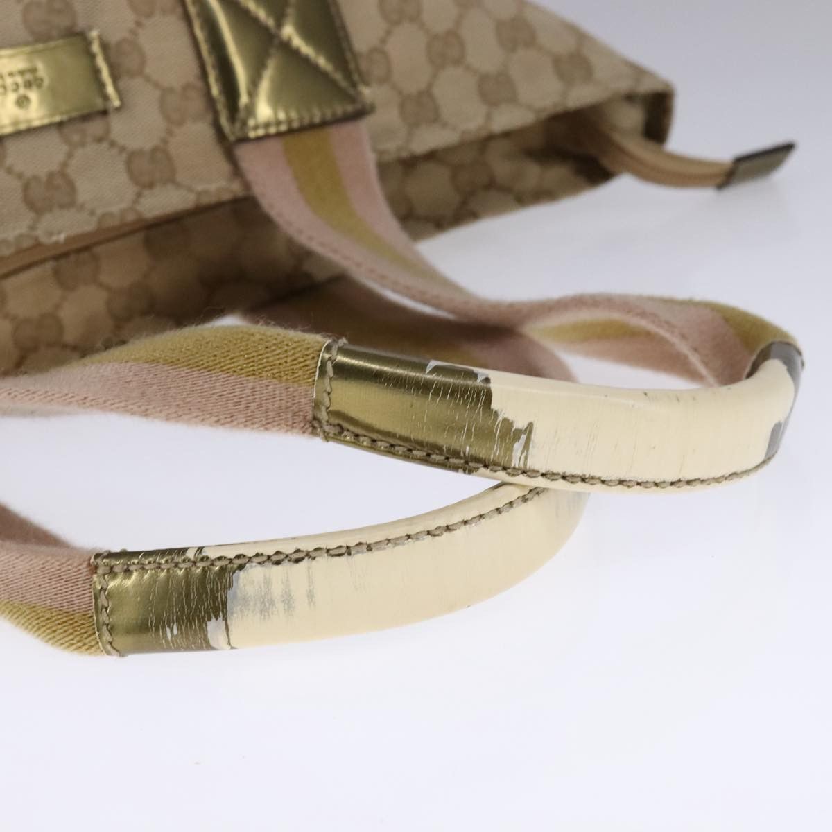 Gucci GUCCI GG Canvas Sherry Line Tote Bag Beige Gold Pink Size ONE SIZE - 7 Thumbnail