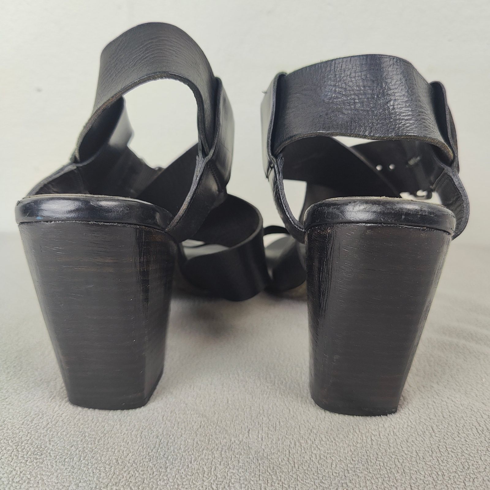 Marsell Marsell Block Heel Sandals Womens 36.6 US 6.5 Black Leather Size US 6.5 / IT 36.5 - 8 Thumbnail