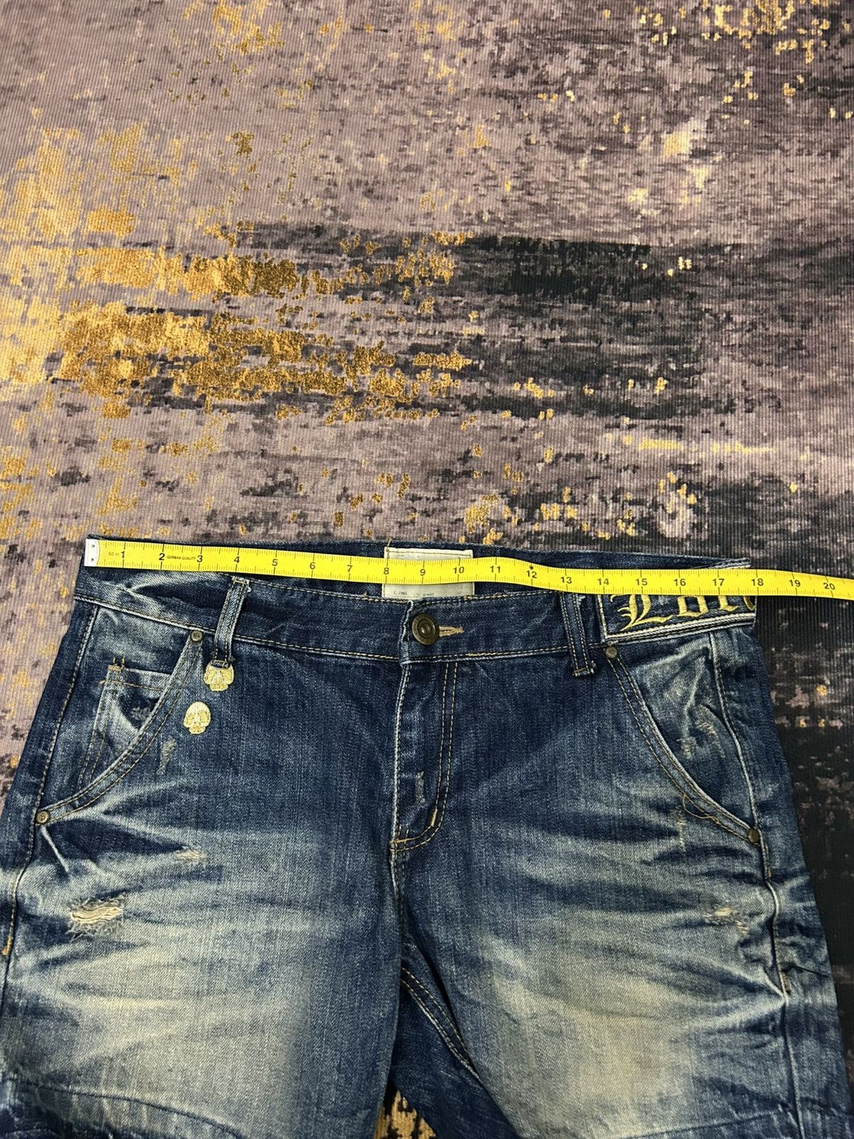 If Six Was Nine Lolita Skull Short Jeans Size US 35 - 16 Thumbnail