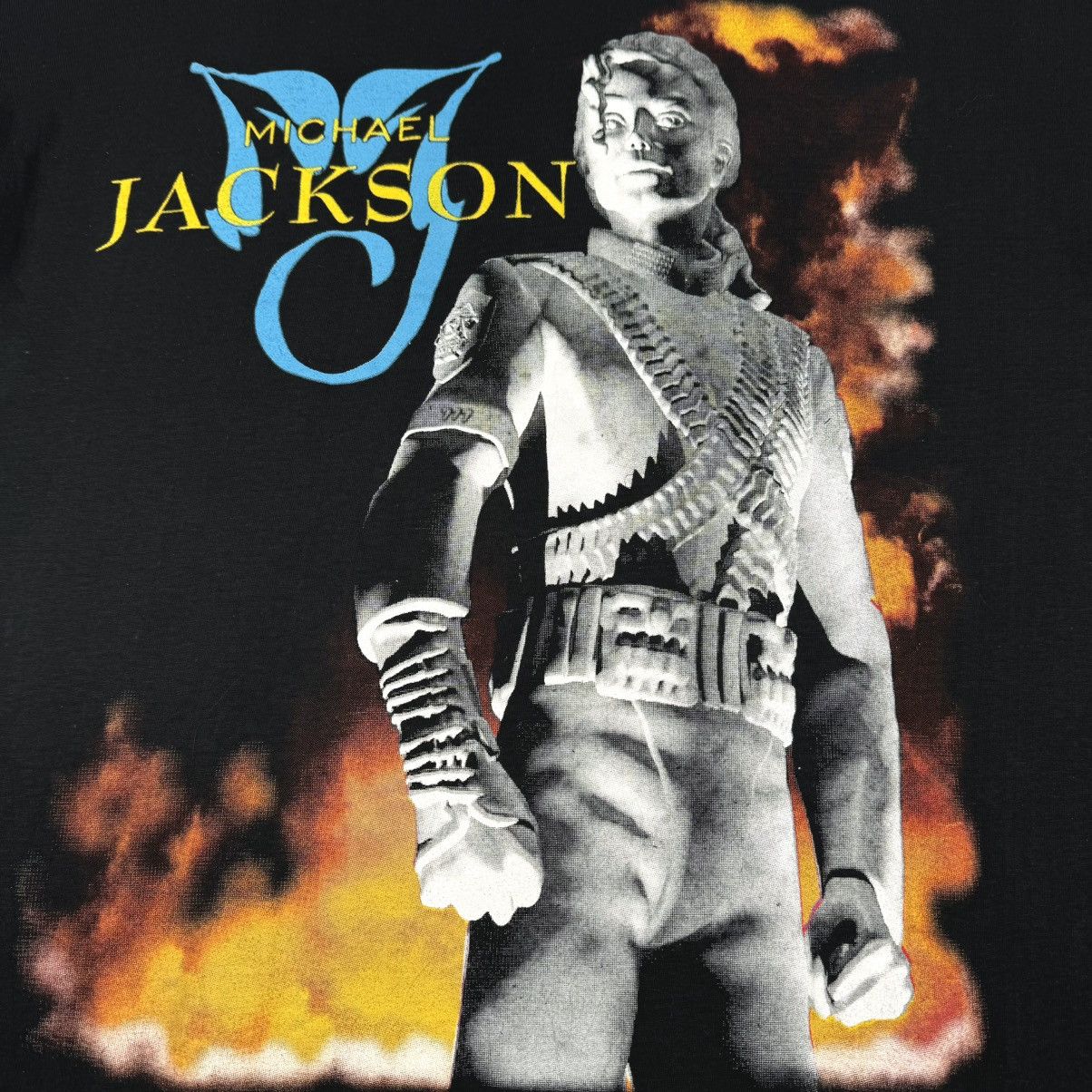 Michael Jackson Vintage 1996 Michael Jackson History Rare Euro Tour T Shirt Size US XL / EU 56 / 4 - 4 Thumbnail