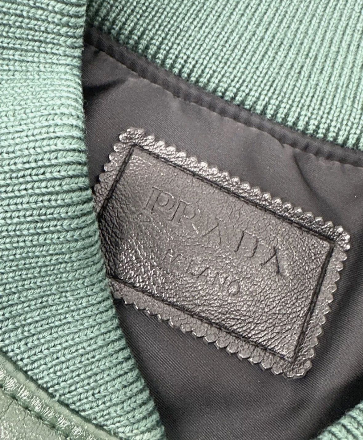 Prada prada raf simons green leather bomber jacket. Size US L / EU 52-54 / 3 - 7 Thumbnail