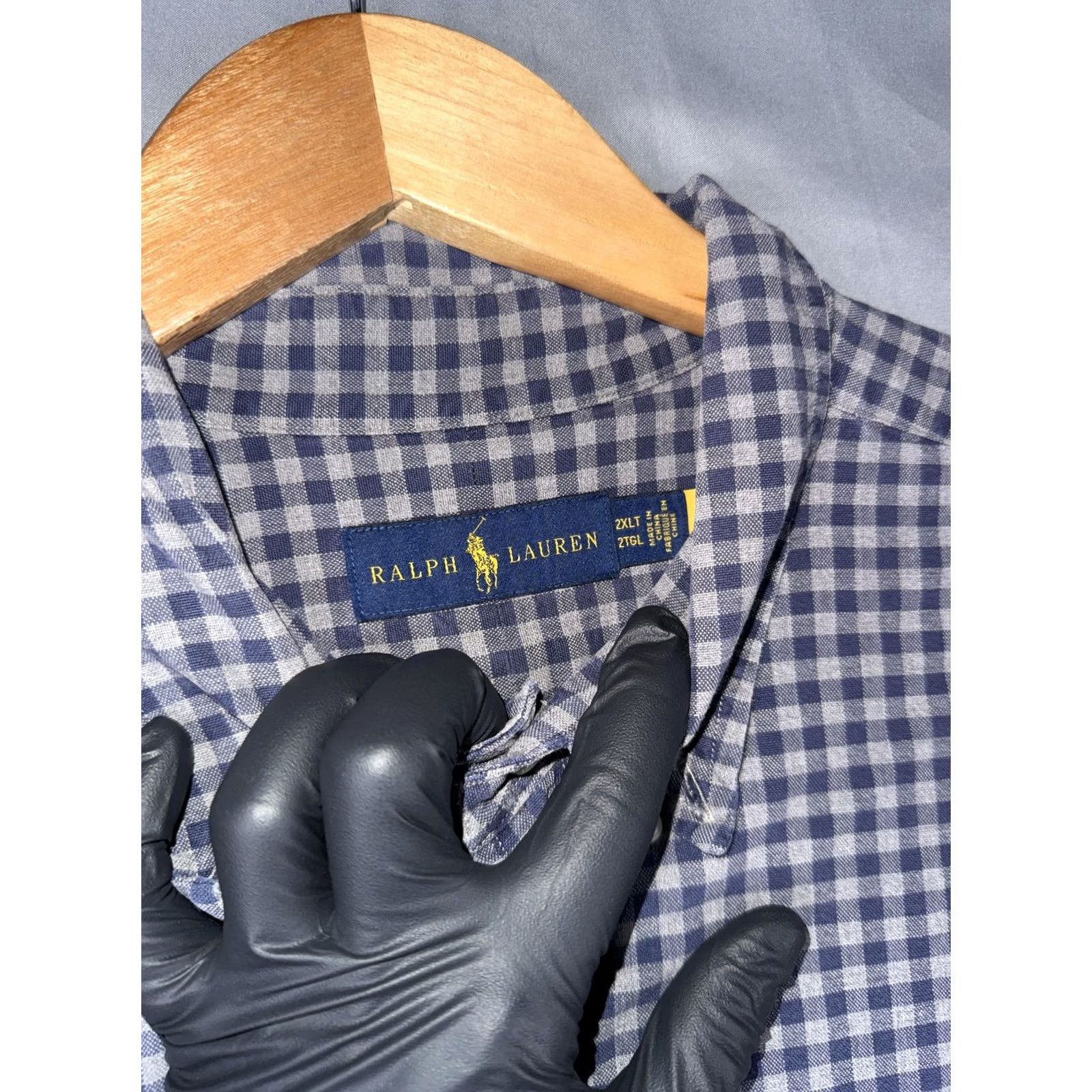 Ralph Lauren Ralph Lauren Shirt Men 2XLT Blue Gingham Button-Down Long Sleeve Casual Stay Relaxed Fit Big & Tall Size US XXL / EU 58 / 5 - 3 Thumbnail