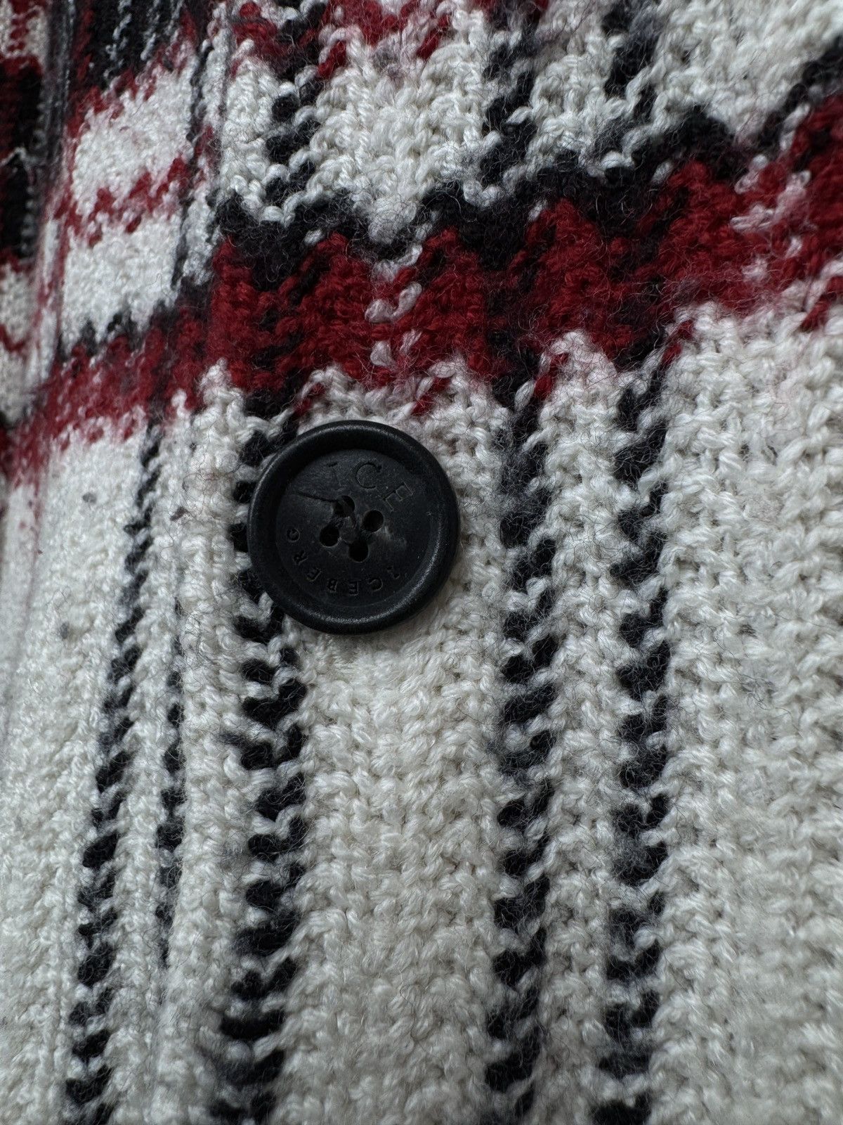 Iceberg ICEBERG Made In Italy WOOL BLEND SWEATER CARDIGAN MENs M Size US M / EU 48-50 / 2 - 5 Thumbnail