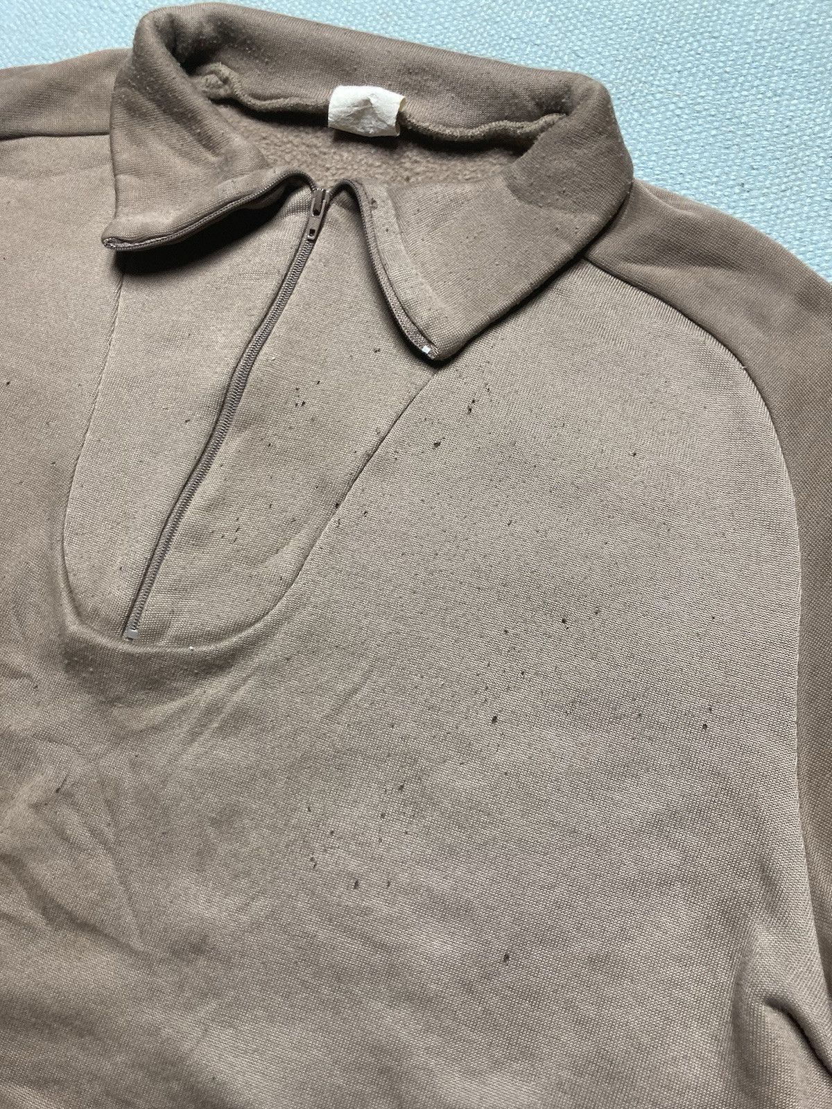Vintage Vtg military cold weather undershirt distressed polo large Size US L / EU 52-54 / 3 - 8 Thumbnail