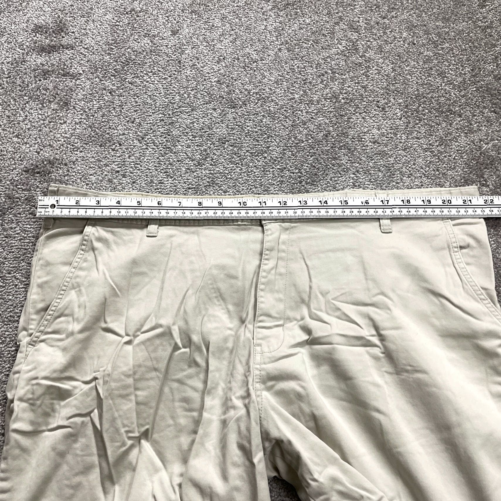 George George Shorts Mens 42 Beige Chino Cotton 9" Inseam Button Casual Size US 42 / EU 58 - 5 Thumbnail